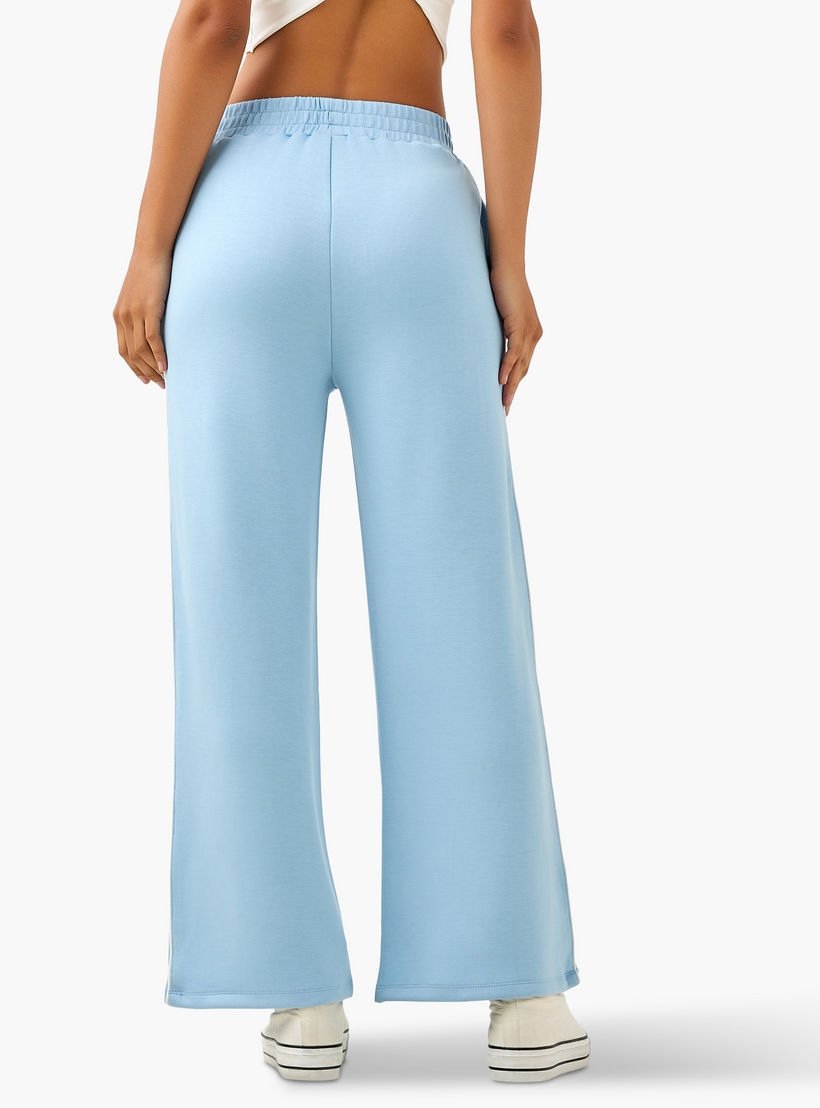 Wide Leg Mid-Rise Trousers with Piping Design-women-clothing-coordsets-image-4