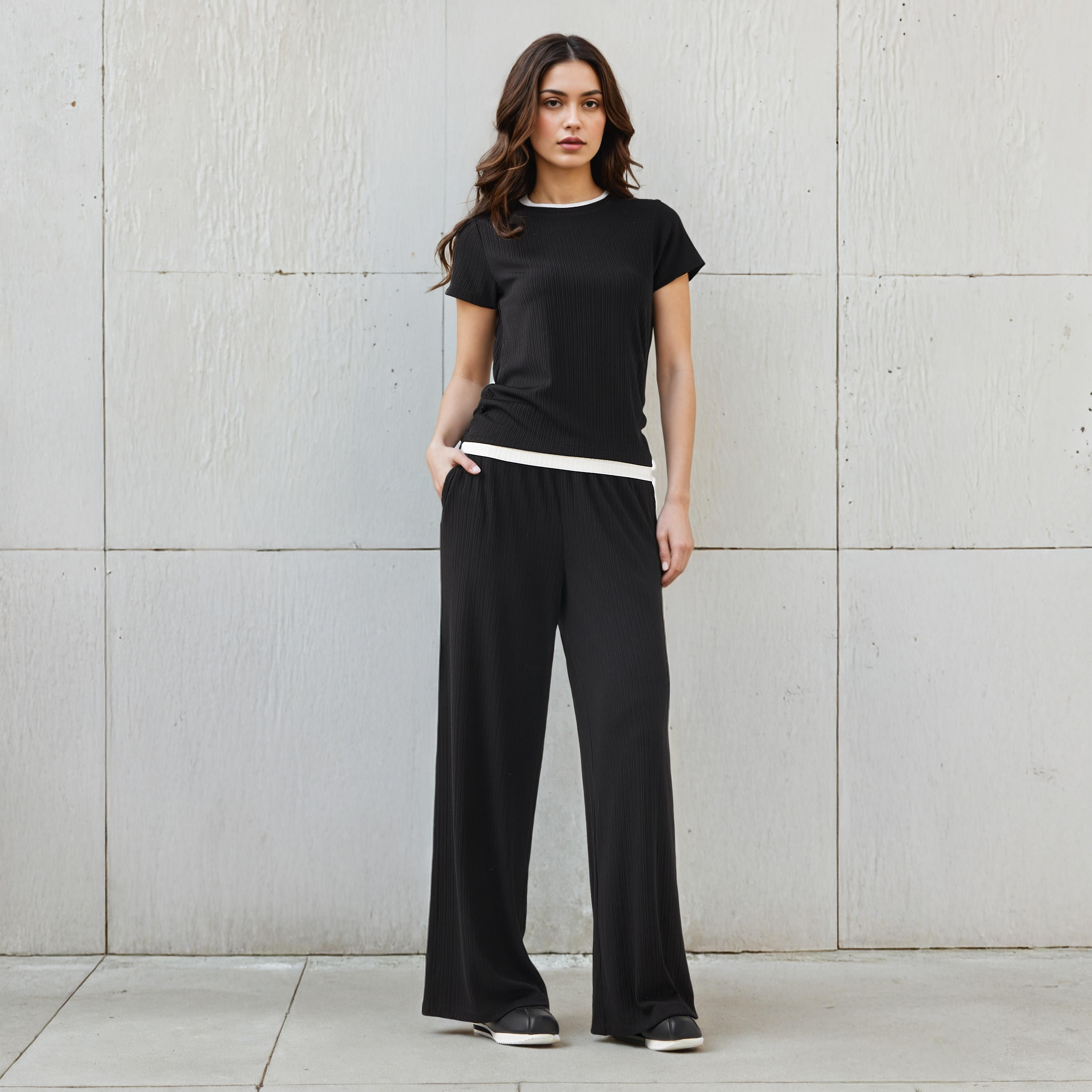 T-shirt Regular Fit with Ruching Polyester Blend-women-clothing-tshirts-image-2