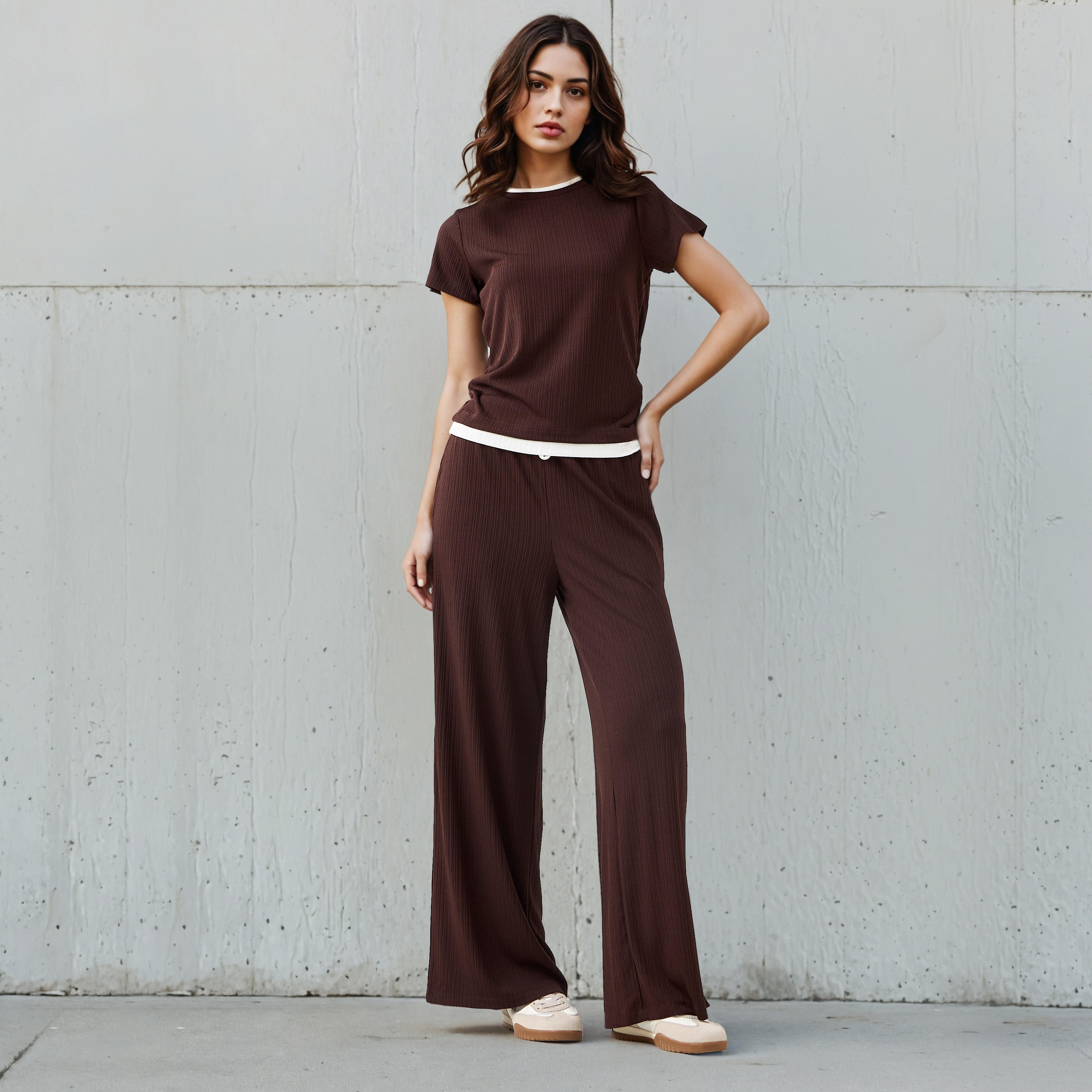 T-shirt Regular Fit with Ruching Polyester Blend-women-clothing-tshirts-image-2