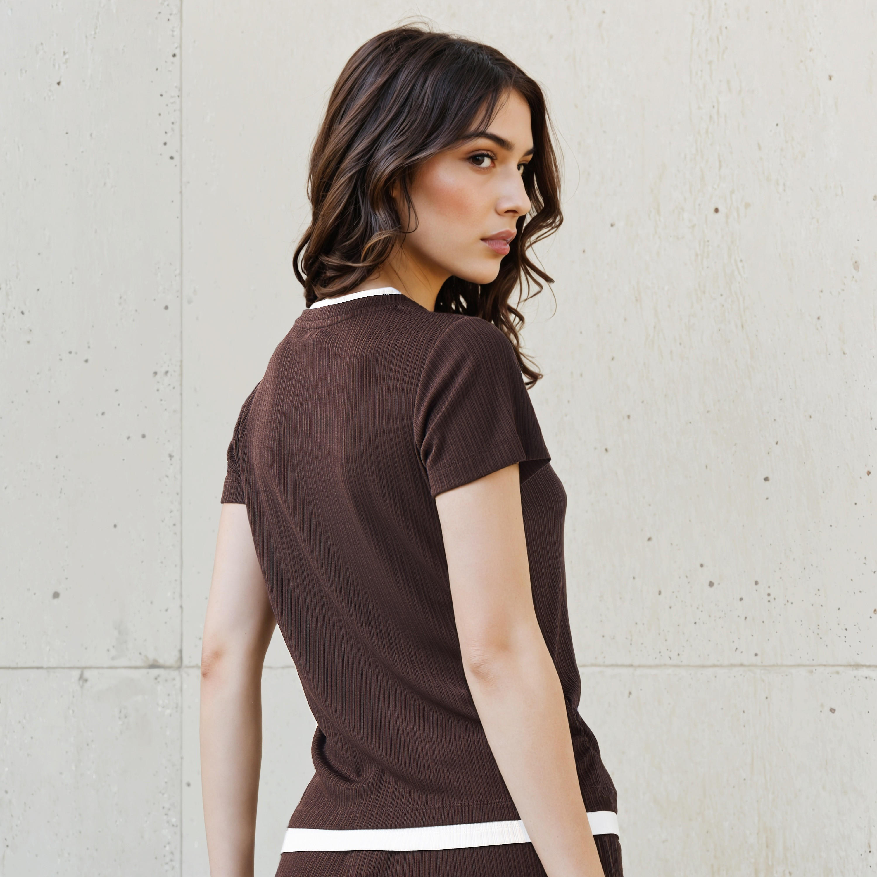 T-shirt Regular Fit with Ruching Polyester Blend-women-clothing-tshirts-image-3