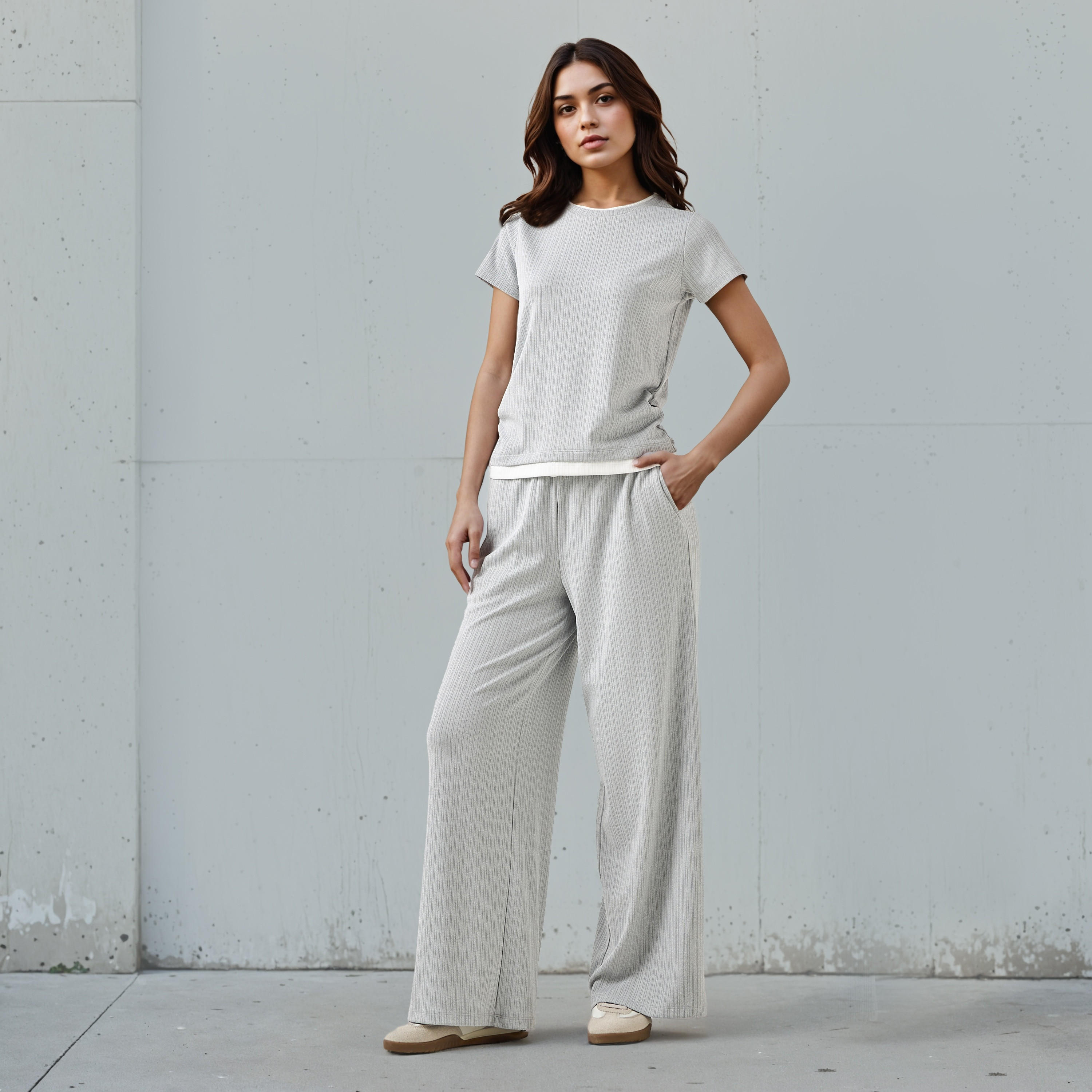 T-shirt Regular Fit with Ruching Polyester Blend-women-clothing-tshirts-image-2