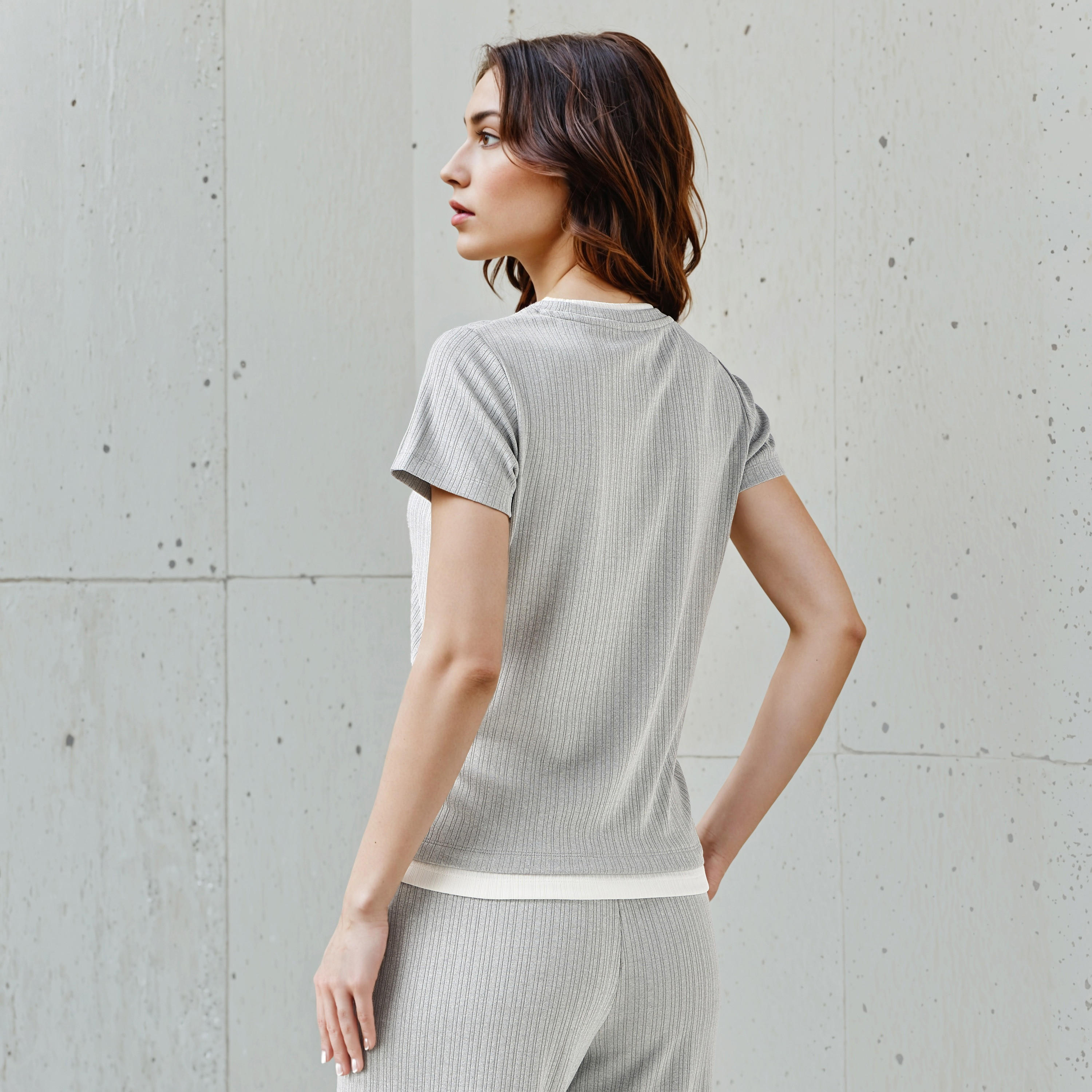 T-shirt Regular Fit with Ruching Polyester Blend-women-clothing-tshirts-image-3
