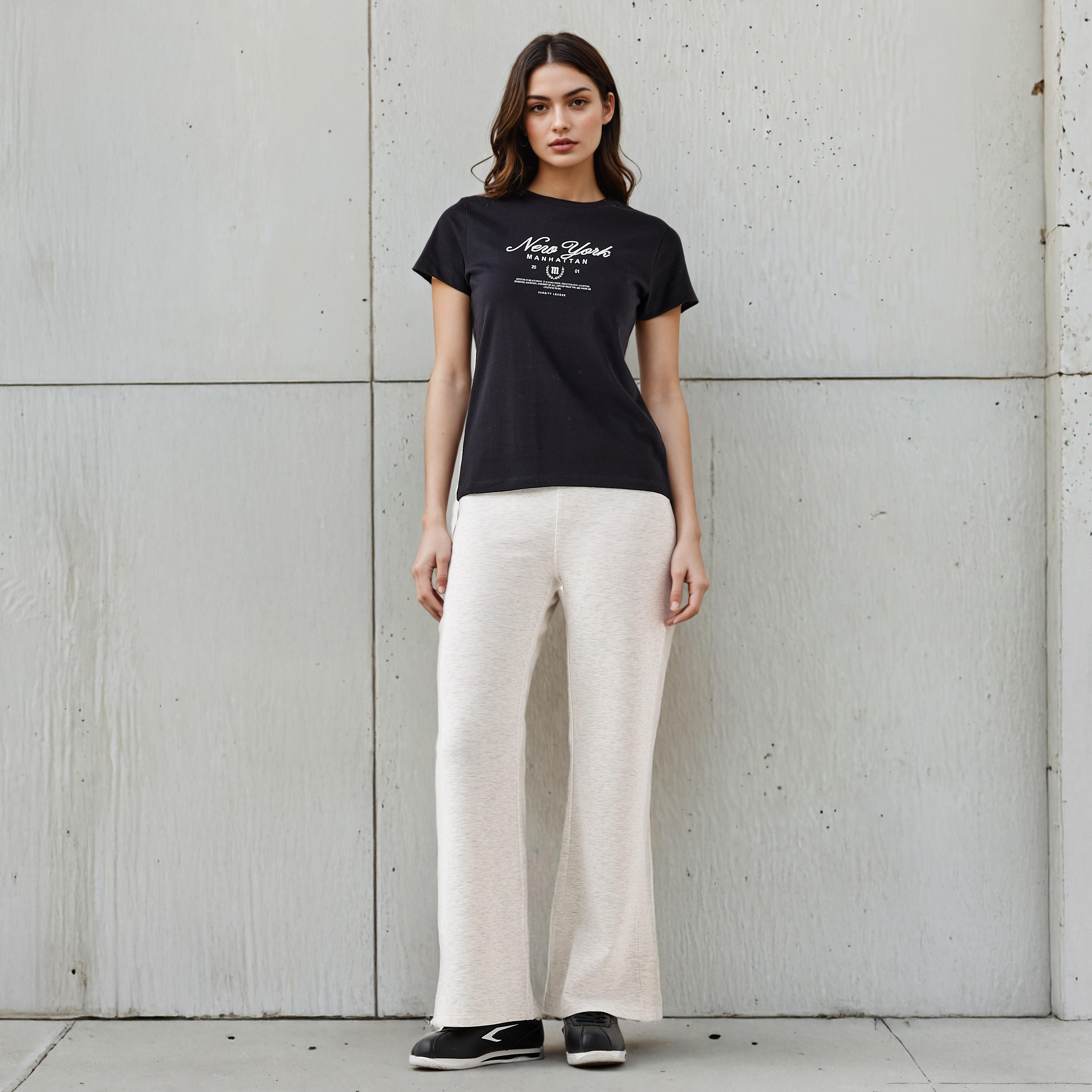 Regular Fit Cotton T-shirt with Graphic Print-women-clothing-tshirts-image-2