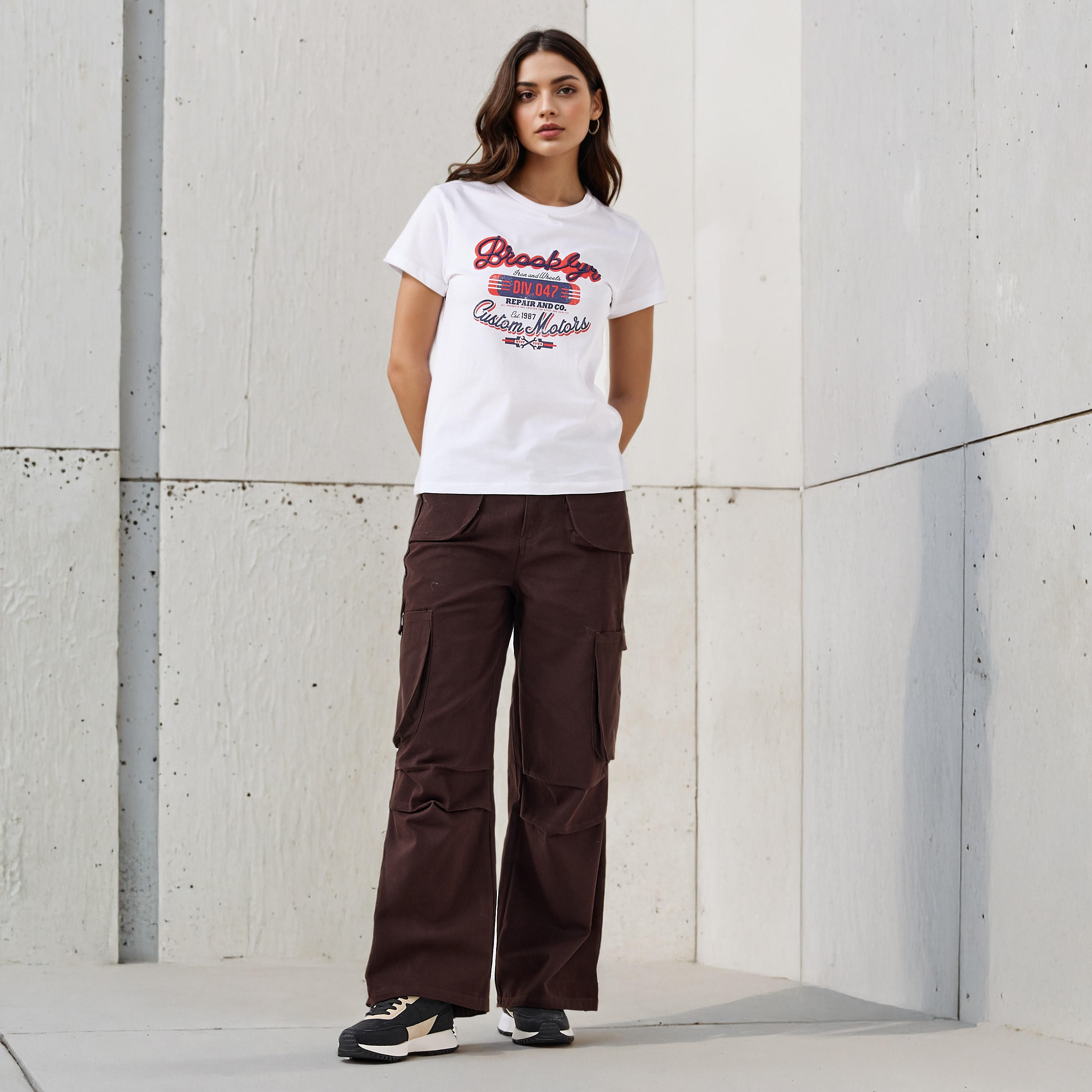 Regular Fit Cotton T-shirt with Graphic Print-women-clothing-tshirts-image-2