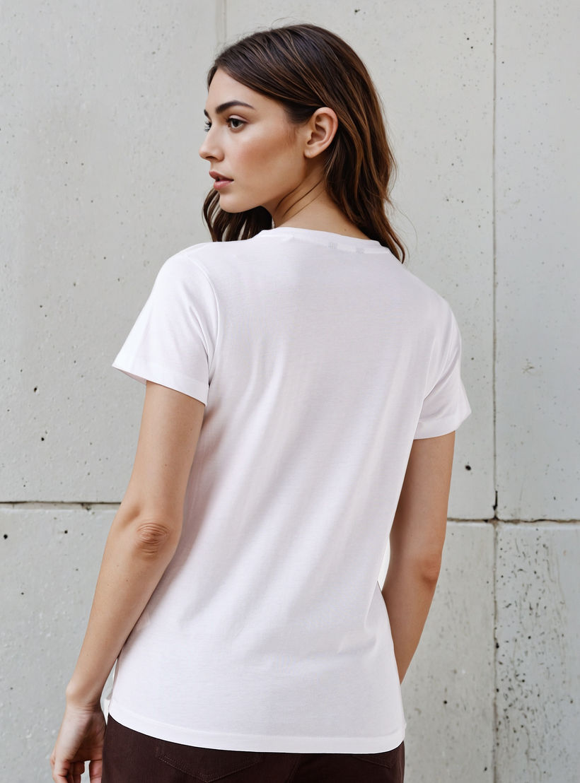 Regular Fit Cotton T-shirt with Graphic Print-women-clothing-tshirts-image-3