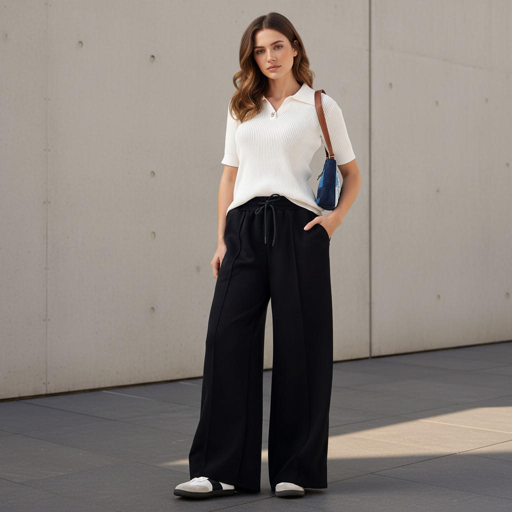 Regular Fit Mid-Rise Pants-women-clothing-bottoms-trousers-image-2