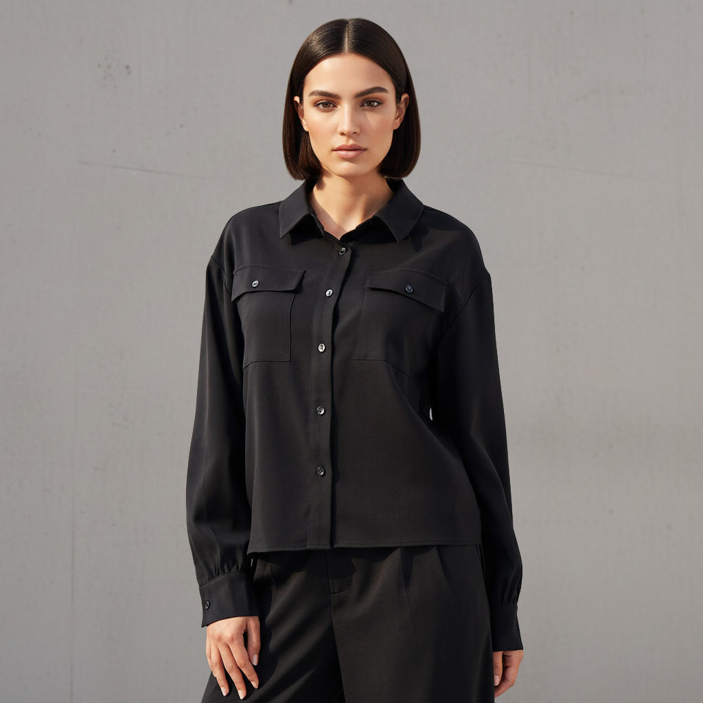 Regular Fit Shirt with Pockets-women-clothing-shirtsandblouses-shirts-image-1