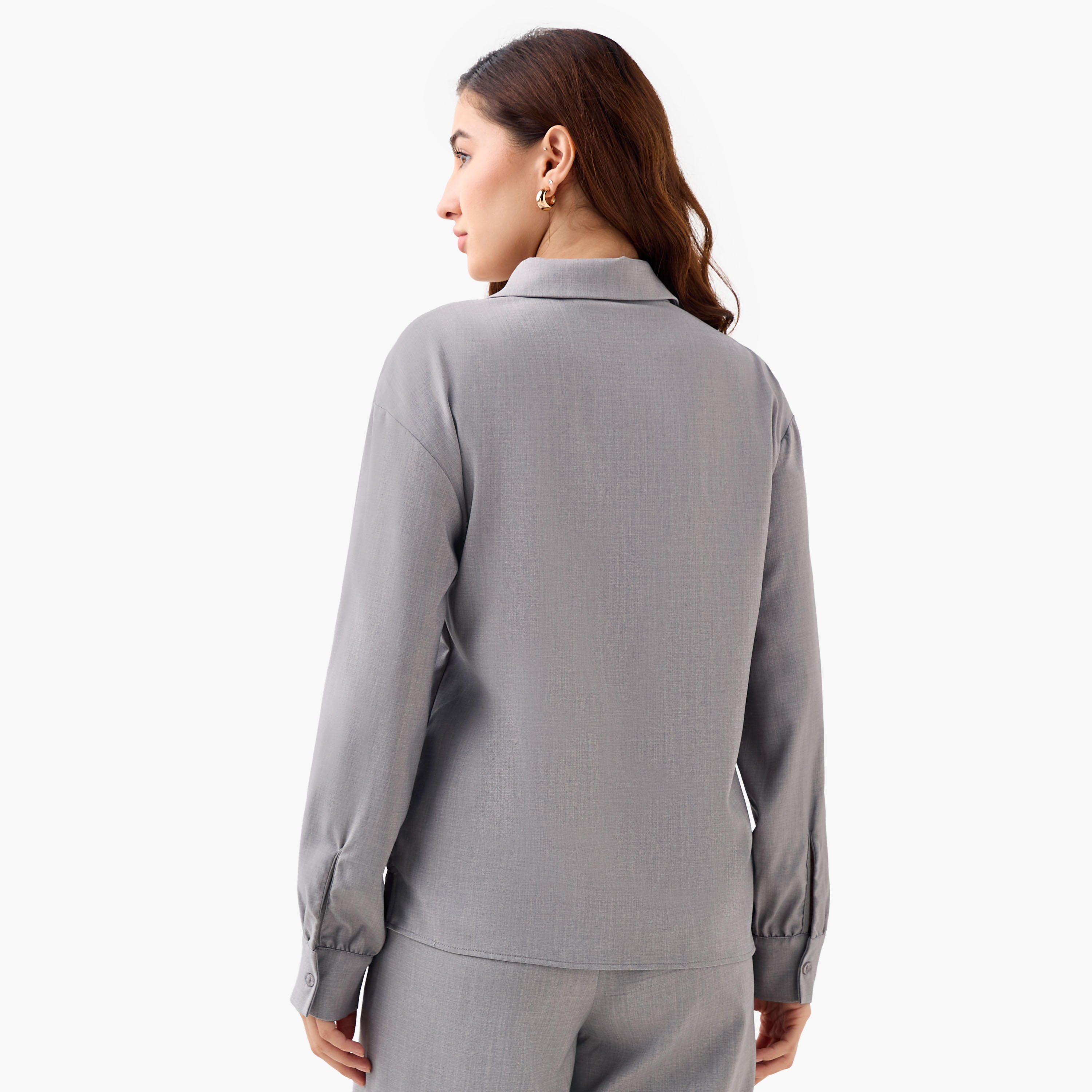 قميص بقصة عادية وجيوب-women-clothing-shirtsandblouses-shirts-image-4