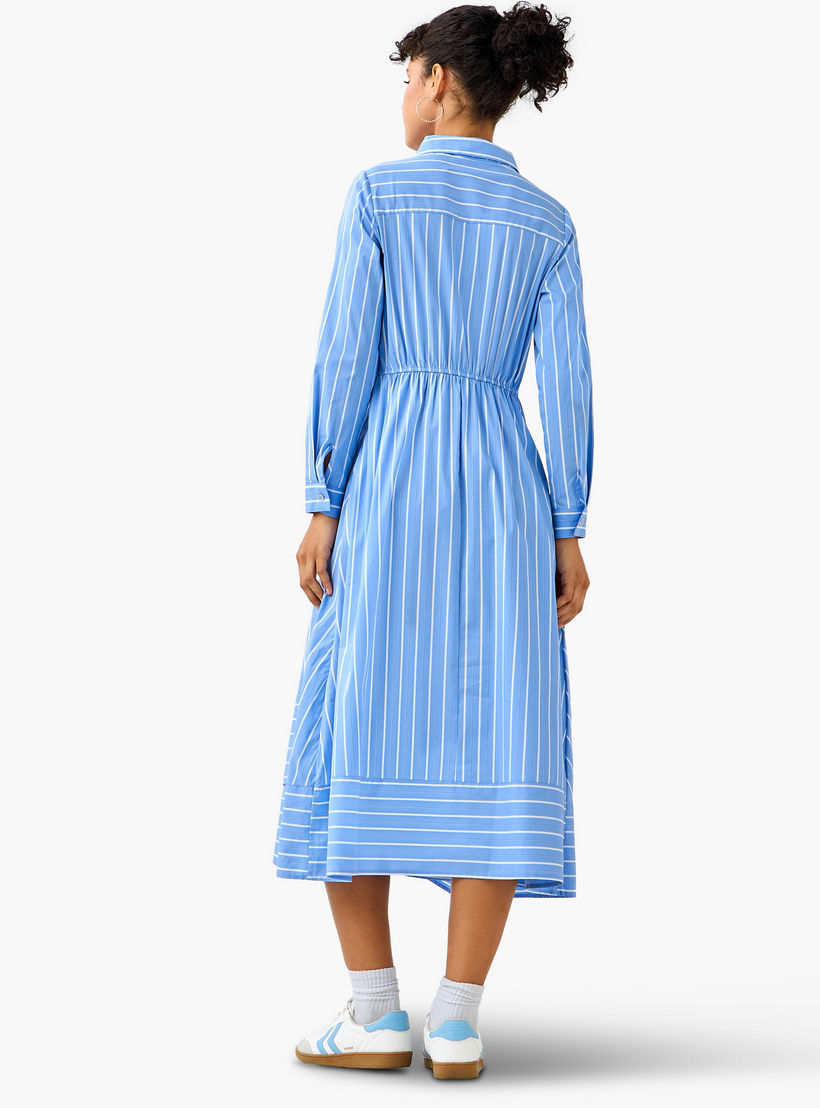 Shirt Midi Dress with Stripes-women-clothing-dresses-image-3