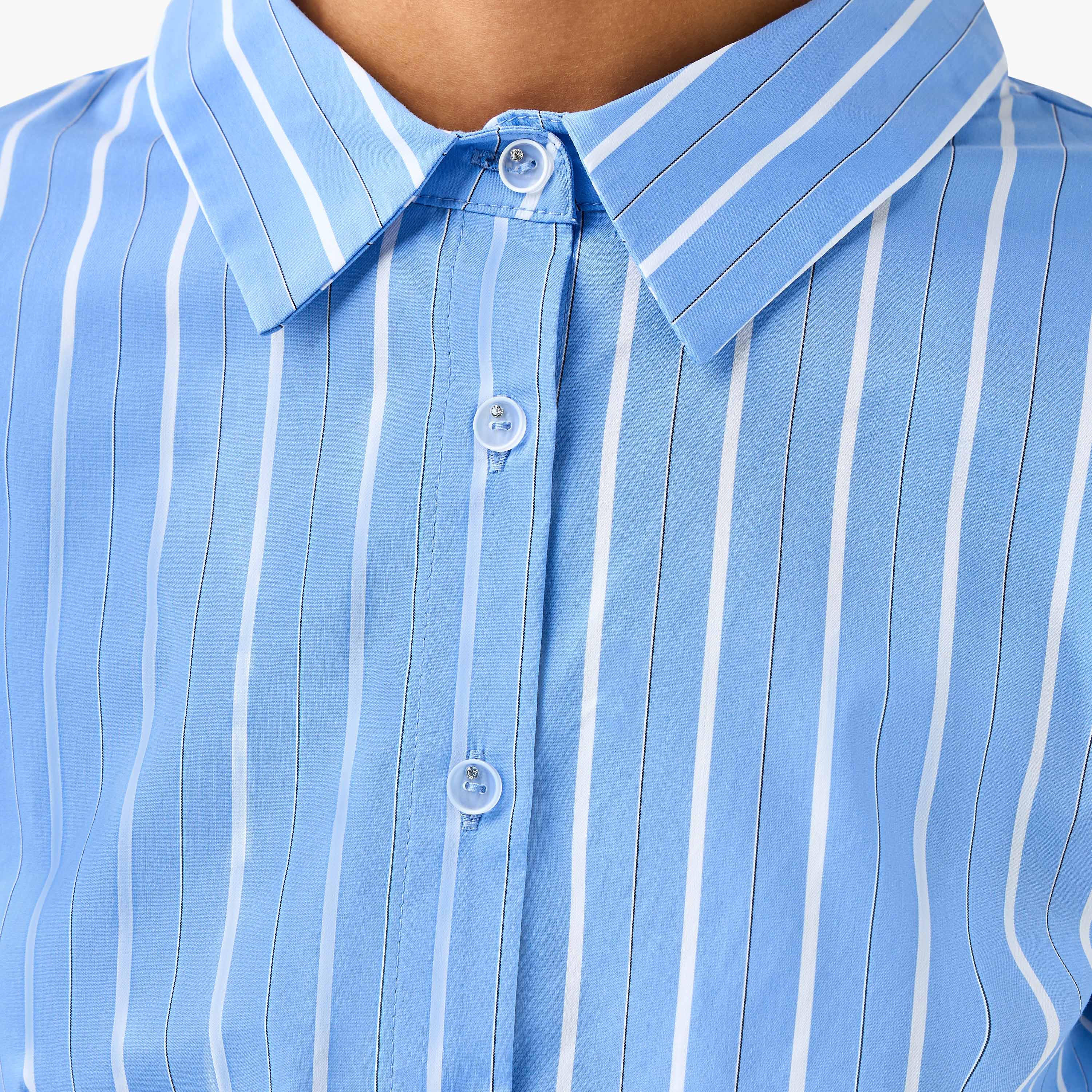 Shirt Midi Dress with Stripes-women-clothing-dresses-image-4