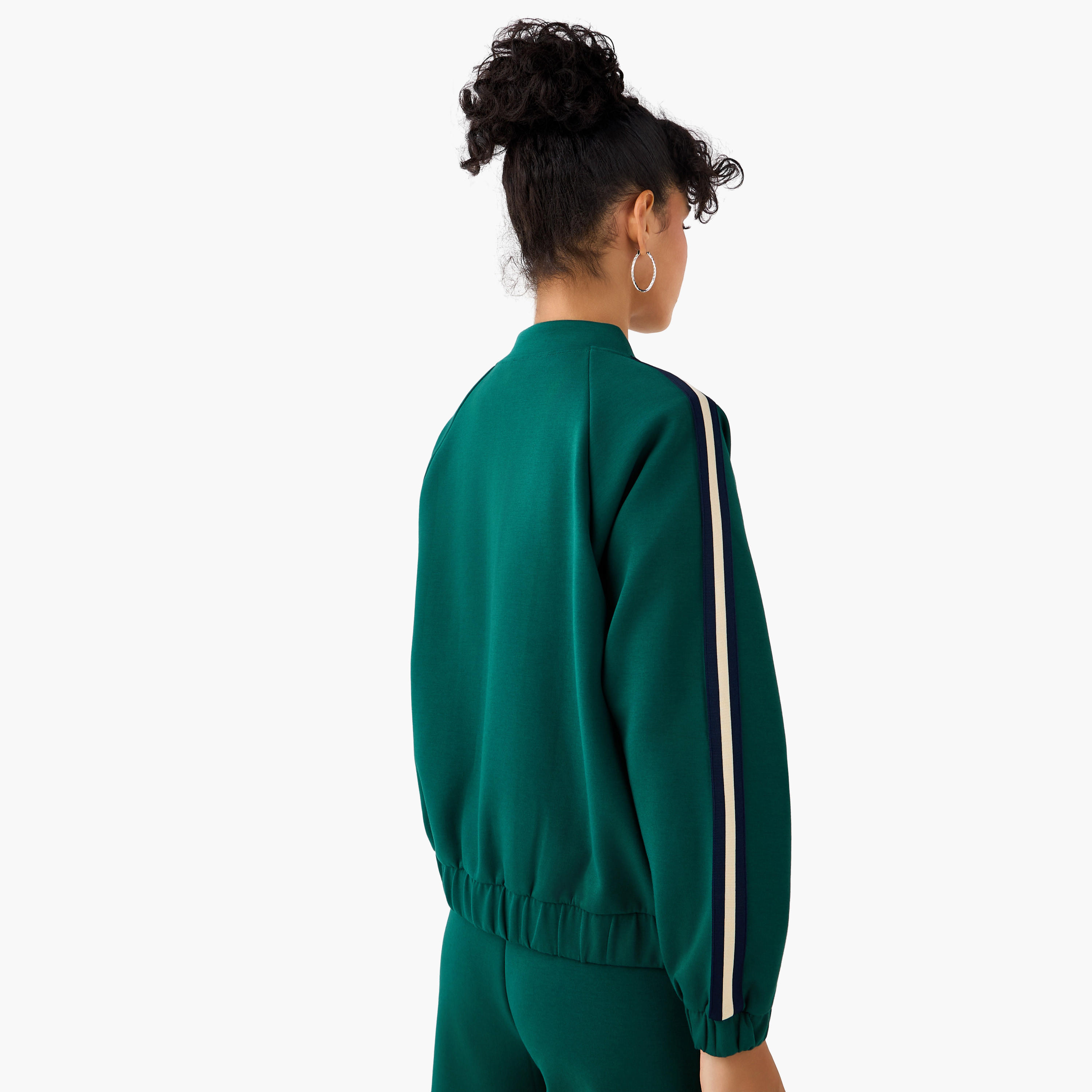 Bomber Jacket with Starter Print-women-clothing-coordsets-image-4