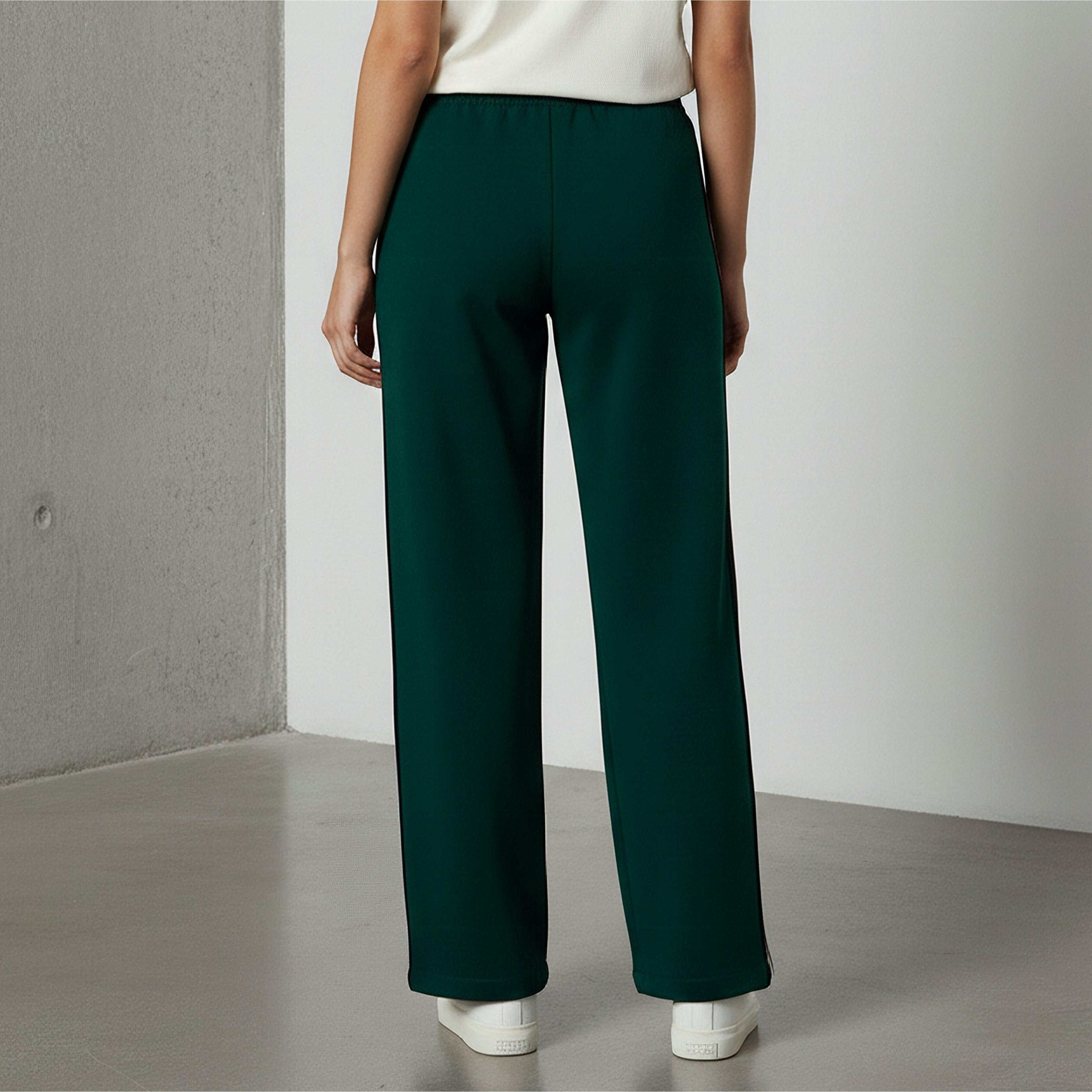 Regular Fit Mid-Rise Track Pants with Side Tape Design-women-clothing-bottoms-joggers-image-3