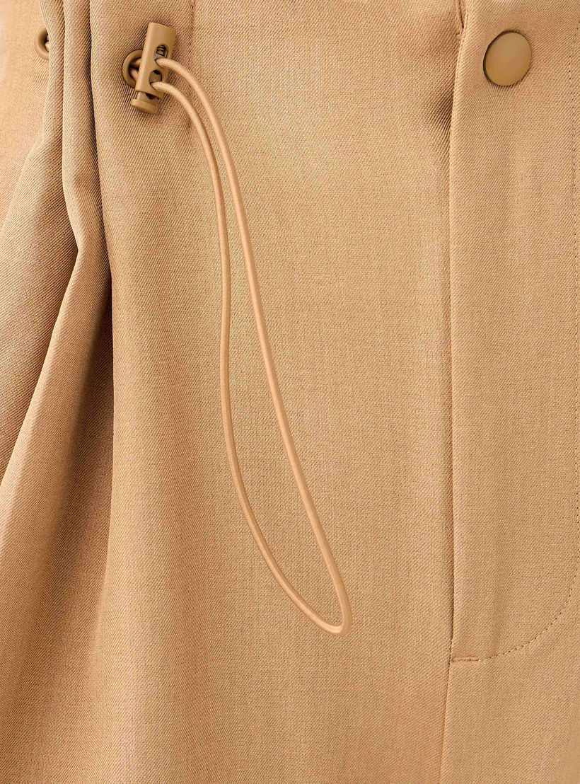 Buttoned Waist Pleated Wide Leg Pants-women-clothing-coordsets-image-6