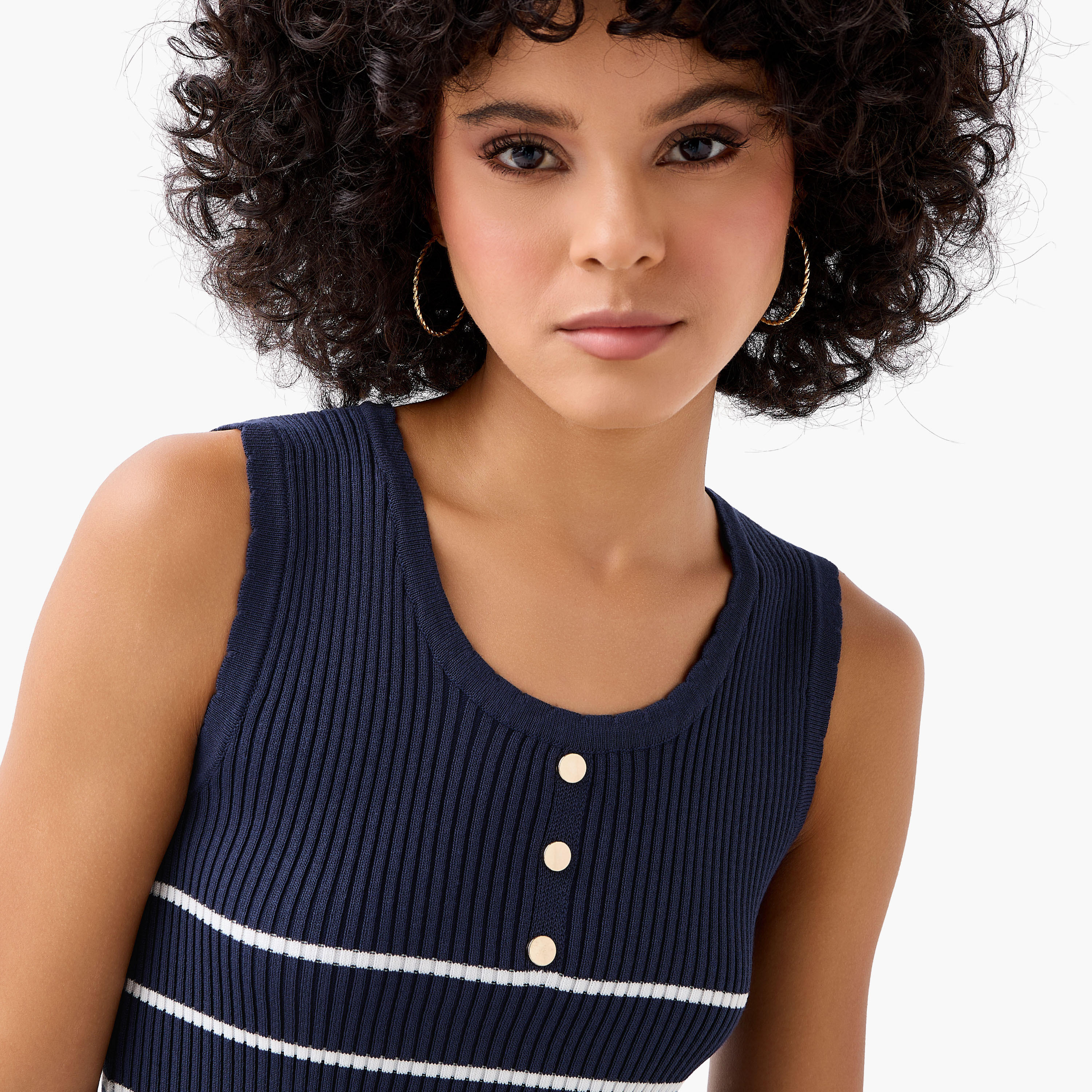 Striped Tank Top with Ribbed Detail-women-clothing-tshirts-image-4