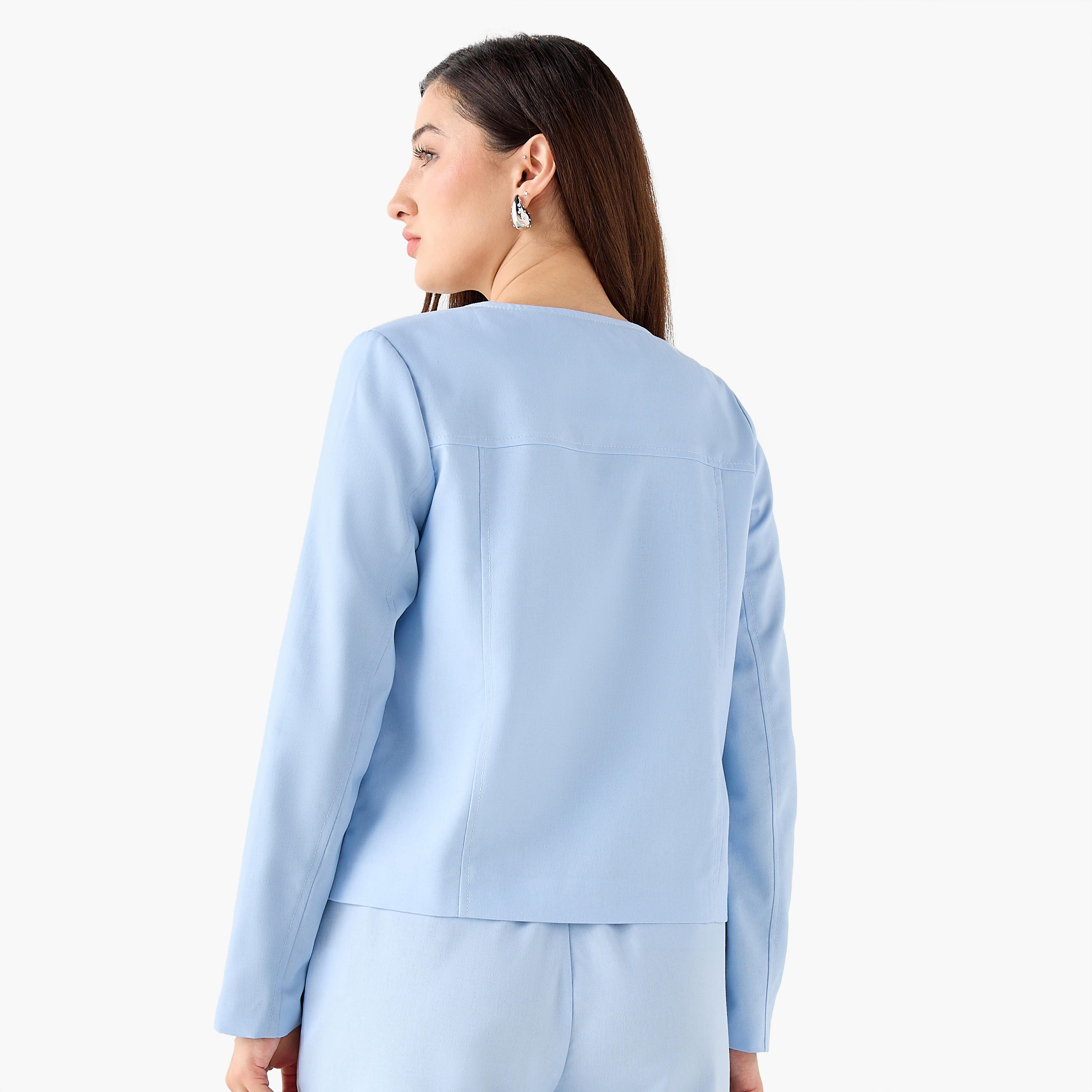 جاكيت كتان بأزرار مزدوجة-women-clothing-coordsets-image-2