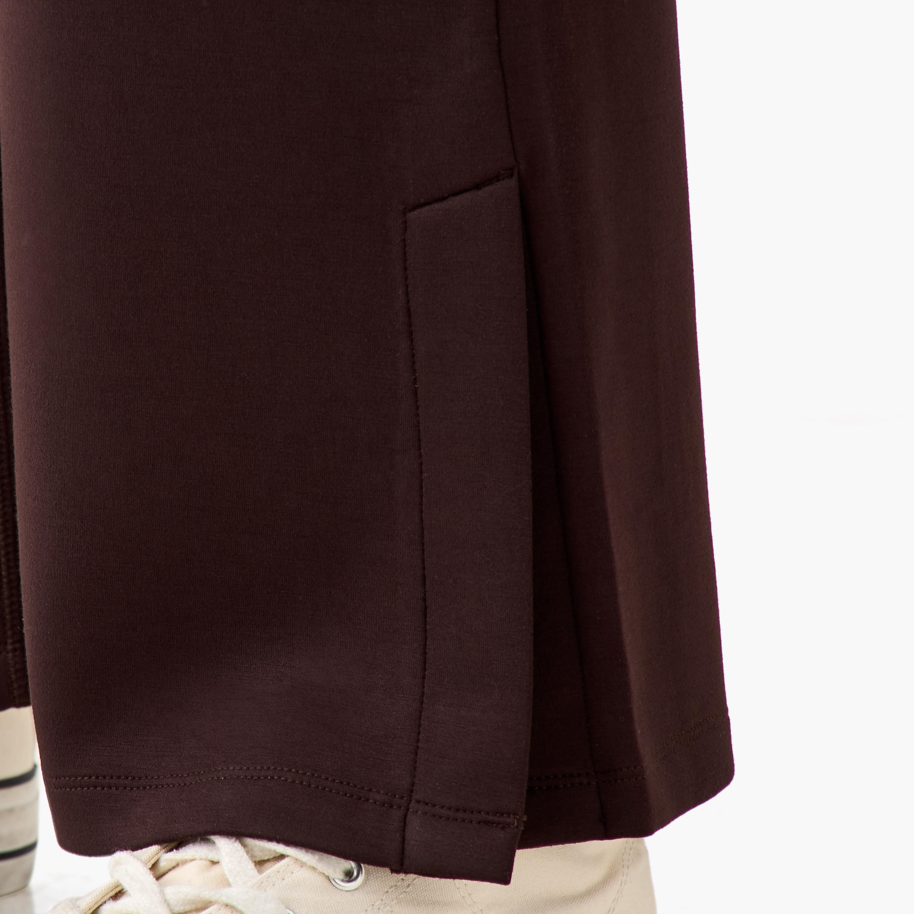 High-Waist Full-Length Flared Pants with Slit Detail-women-clothing-bottoms-leggings-image-4
