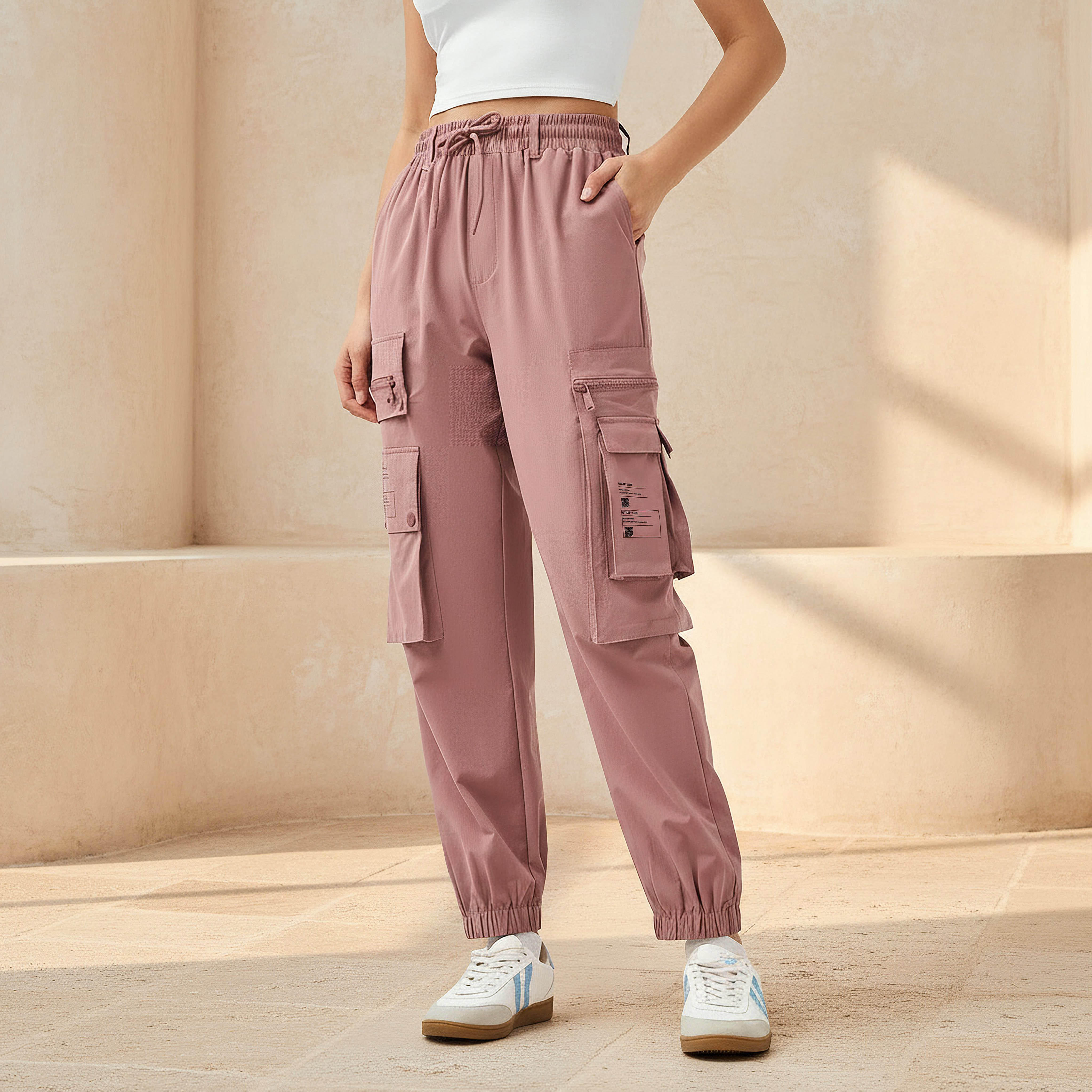 Relaxed Fit Mid-Rise Cargo Utility Joggers-women-clothing-bottoms-joggers-image-1