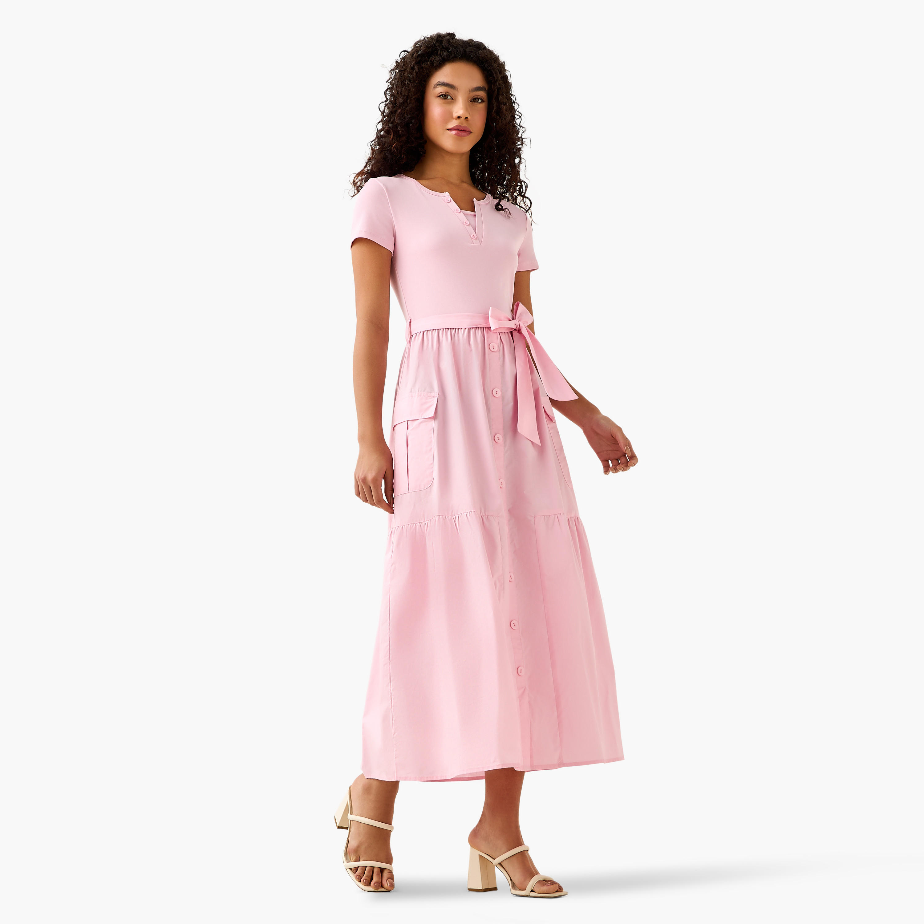 Midi Shirt Dress with Tie-Up Belt-women-clothing-dresses-image-3