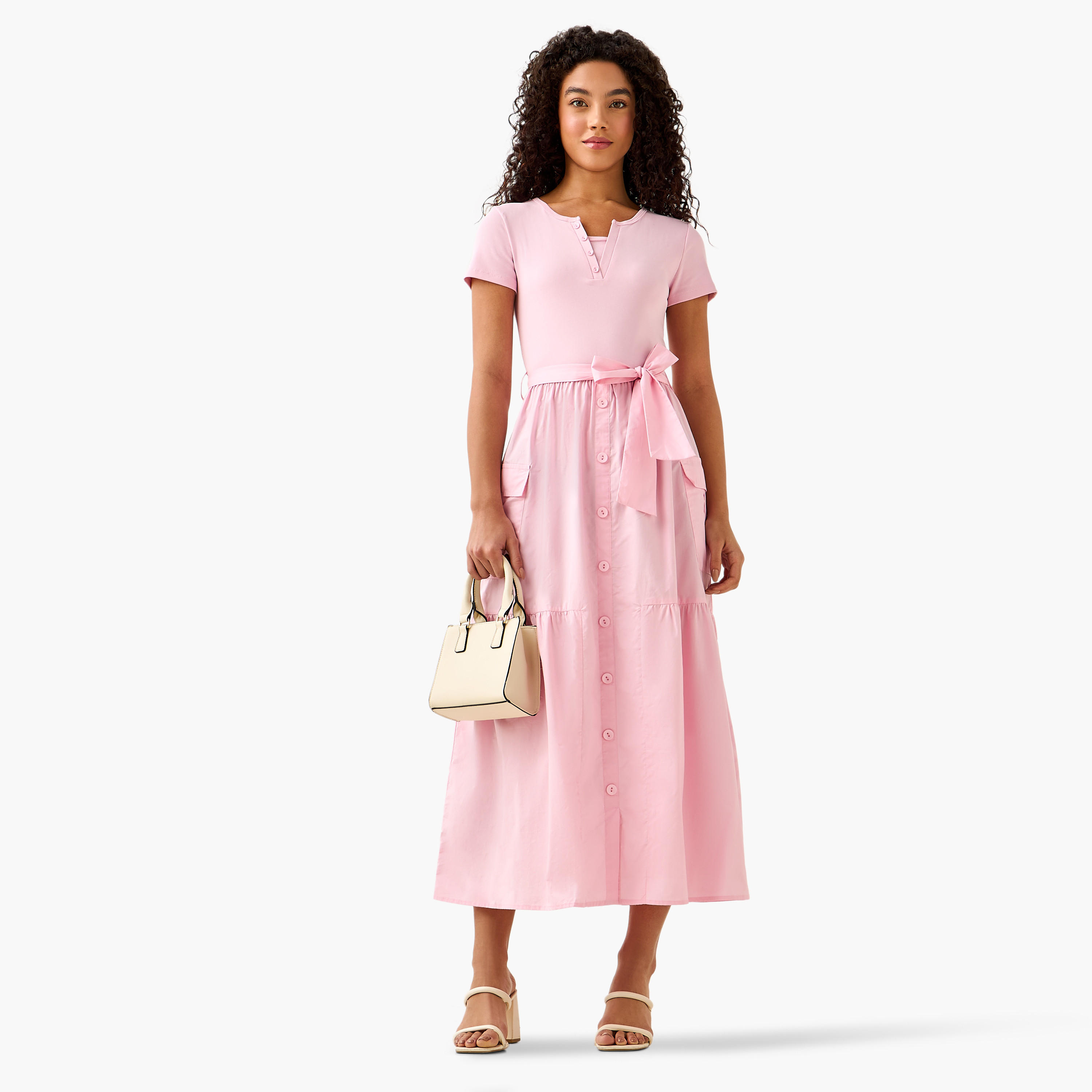 Midi Shirt Dress with Tie-Up Belt-women-clothing-dresses-image-4