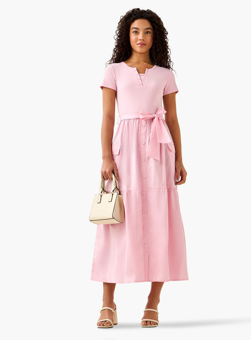 Midi Shirt Dress with Tie-Up Belt-women-clothing-dresses-image-4