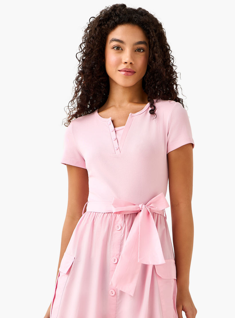 Midi Shirt Dress with Tie-Up Belt-women-clothing-dresses-image-7