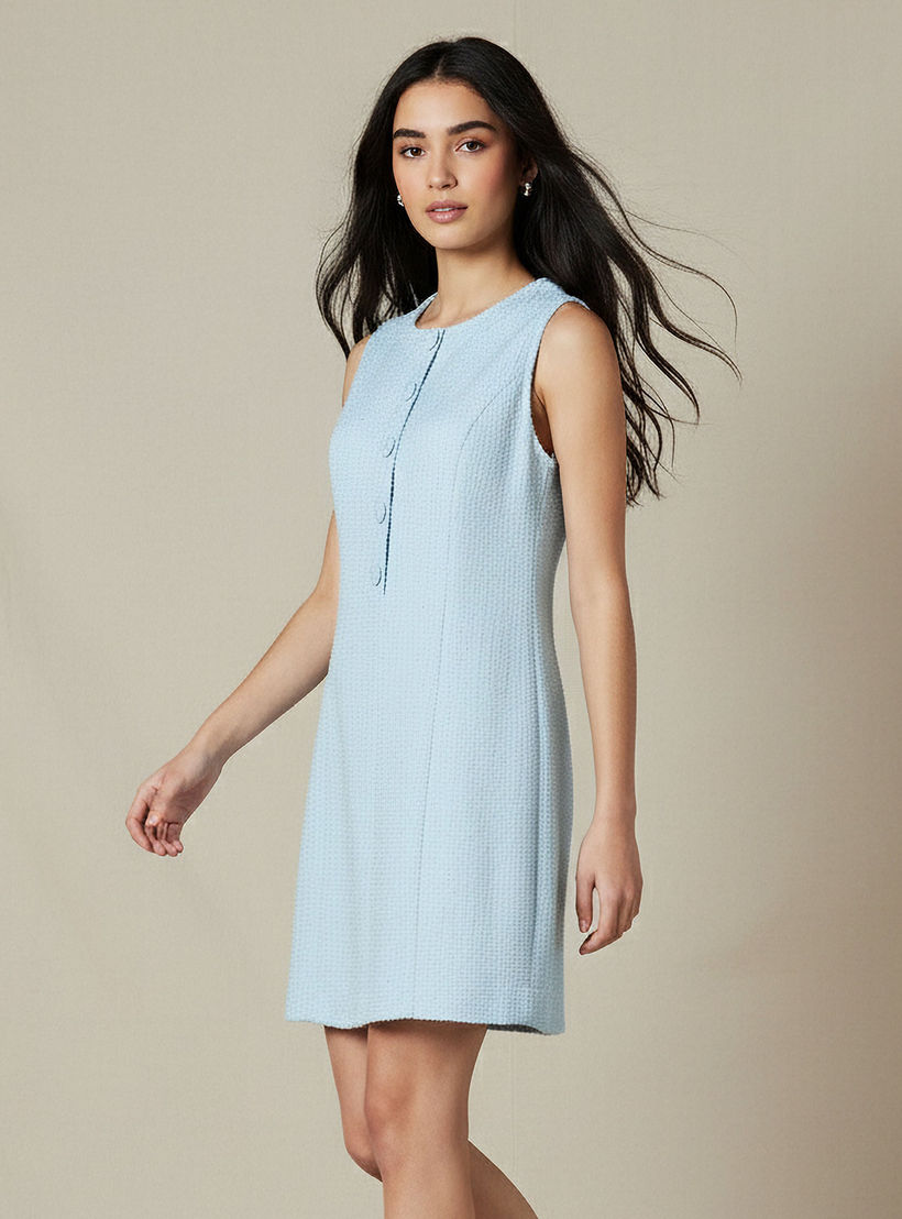 Mini Tweed Knit A-Line Dress-women-clothing-dresses-image-1