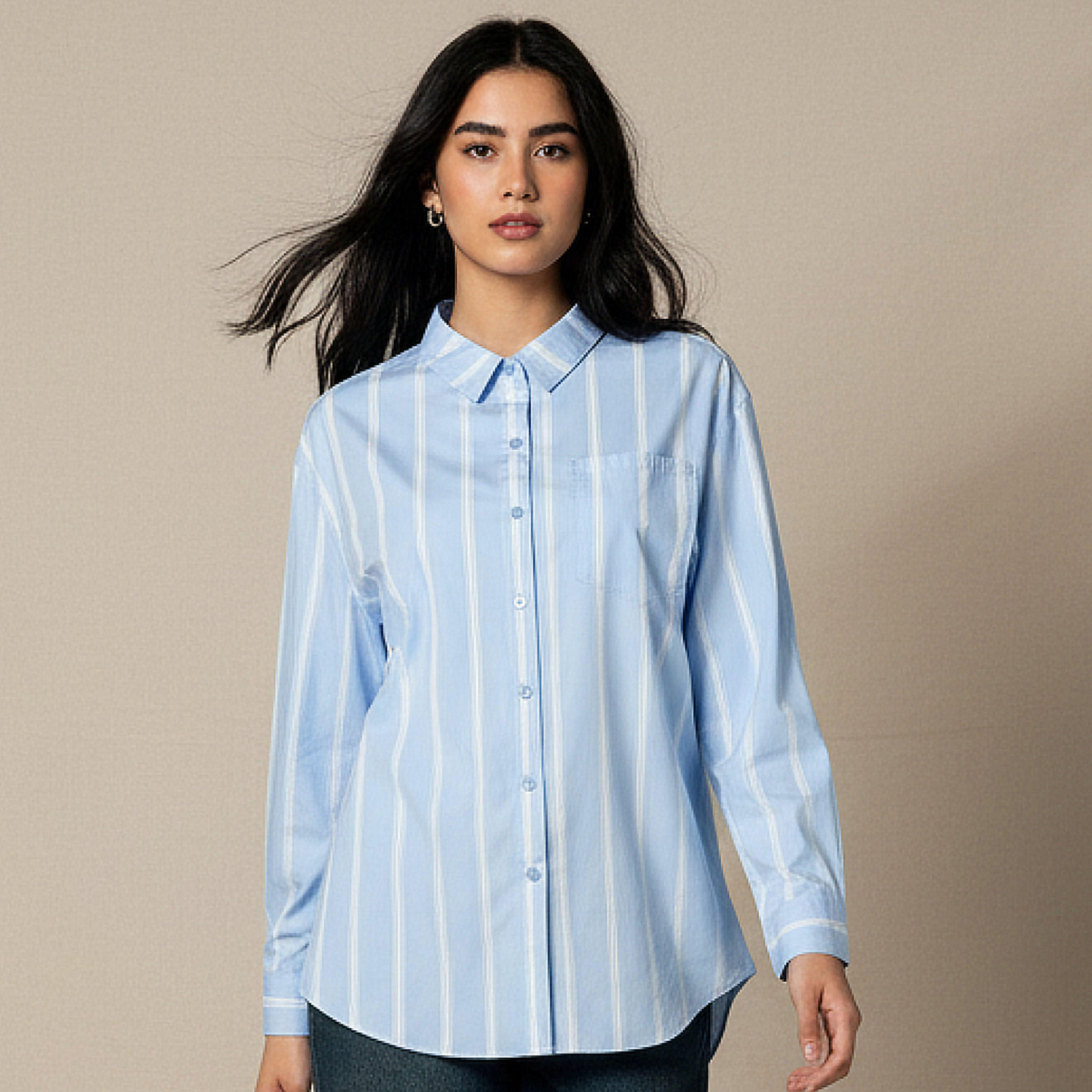 Oversized Cotton Shirt with Stripes-women-clothing-shirtsandblouses-shirts-image-5