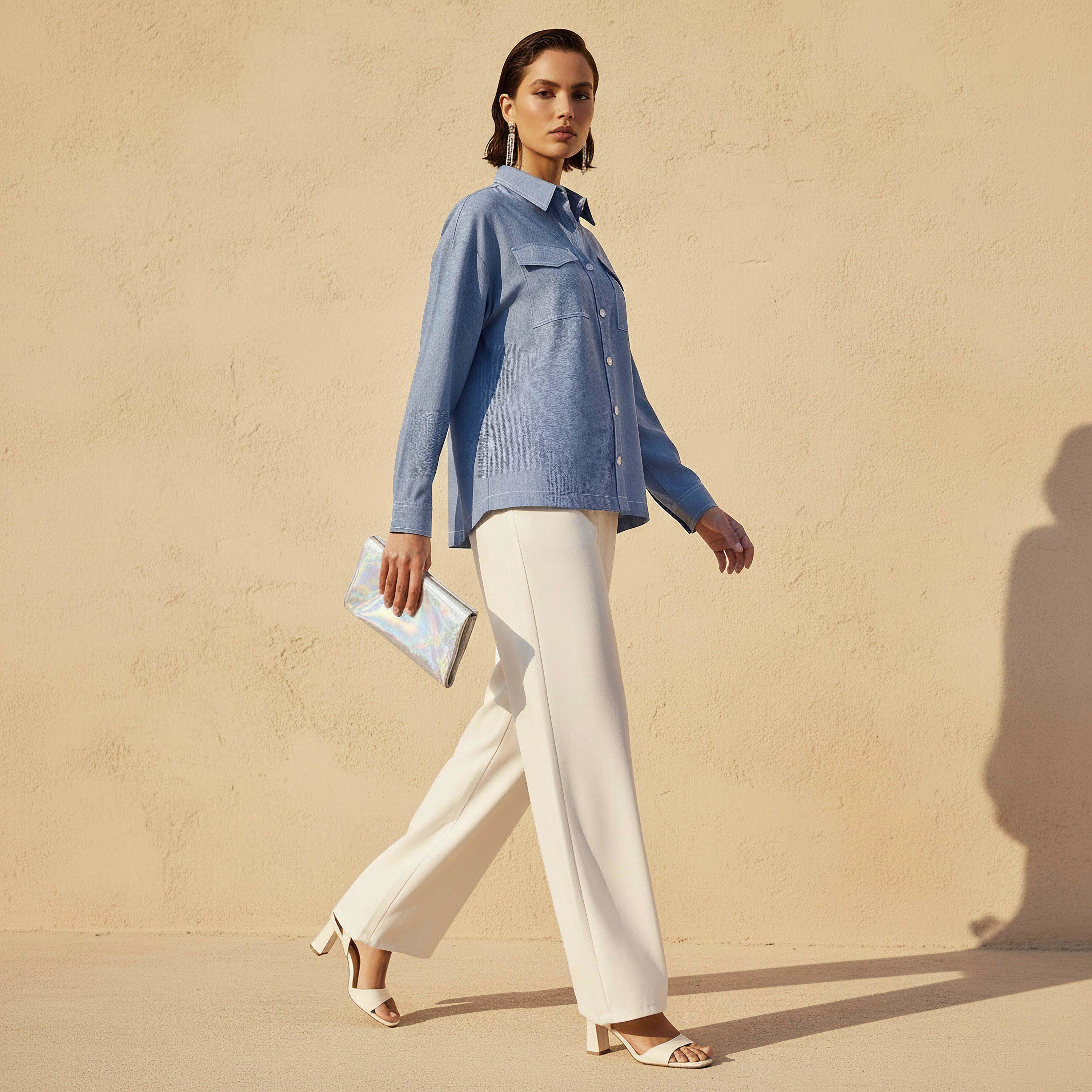 قميص عملي بجيوب على الصدر-women-clothing-shirtsandblouses-shirts-image-3