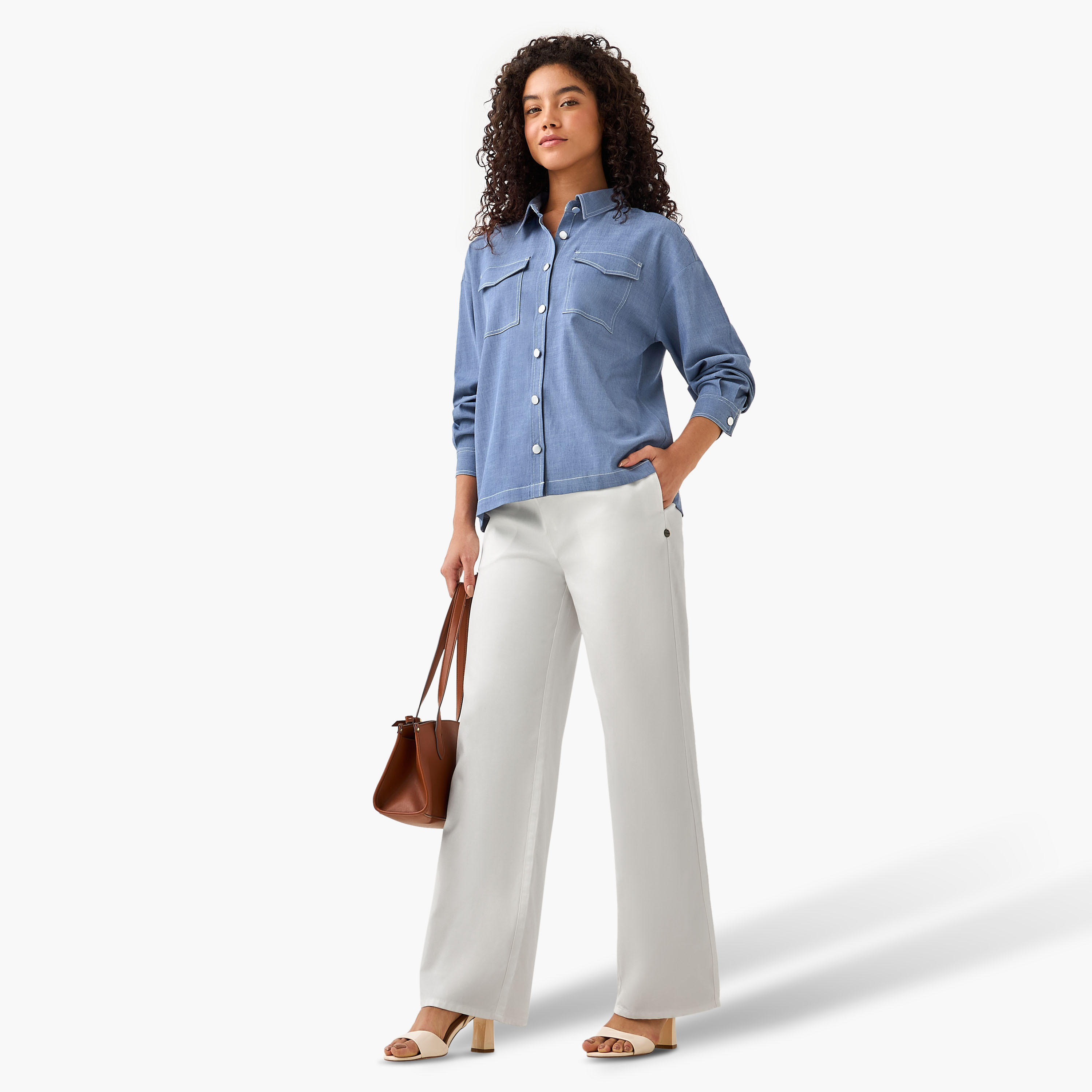 Utility Style Shirt with Chest Pockets-women-clothing-shirtsandblouses-shirts-image-6