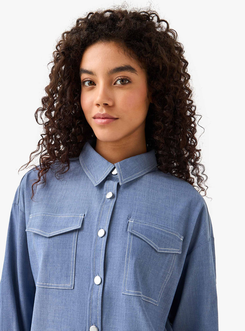 قميص عملي بجيوب على الصدر-women-clothing-shirtsandblouses-shirts-image-9