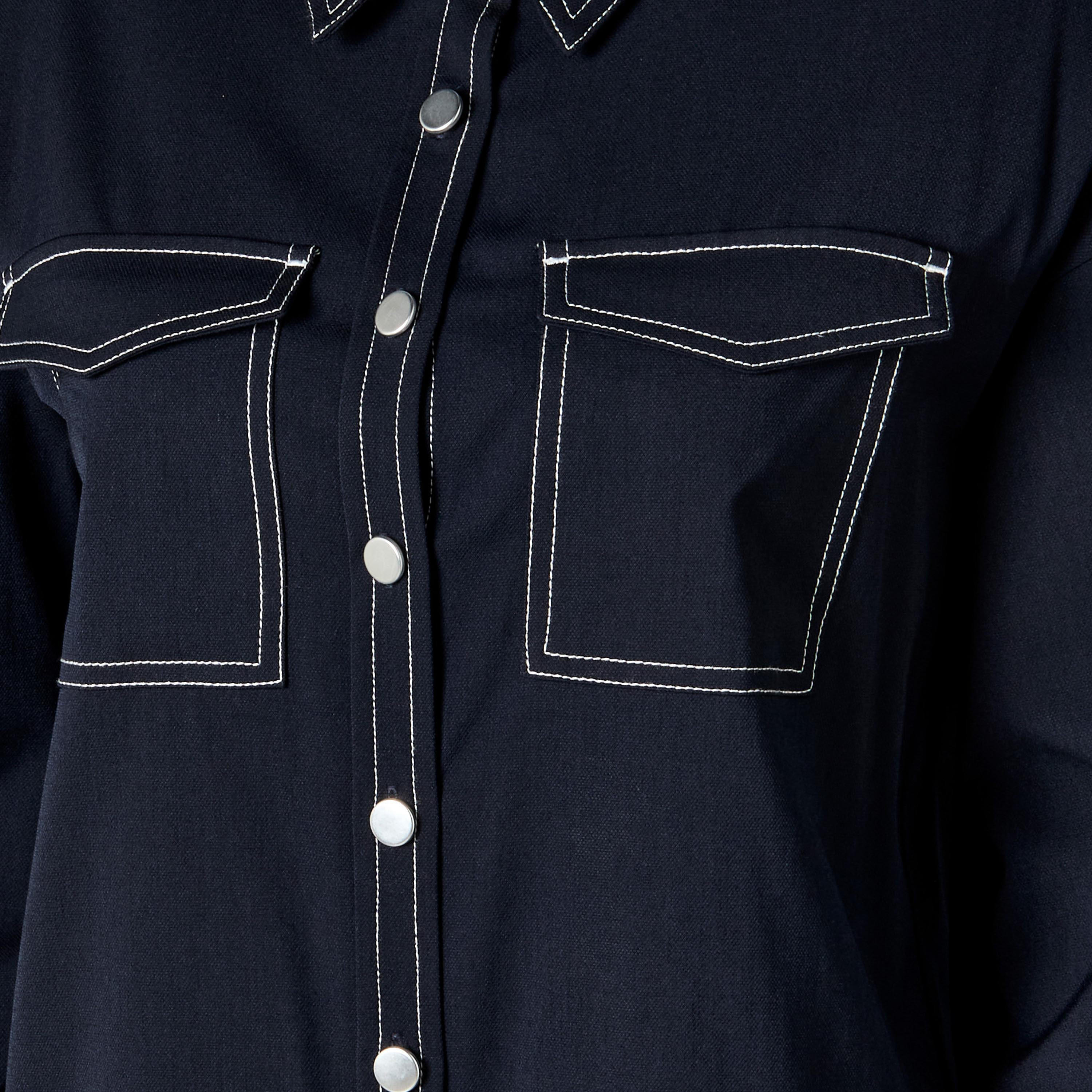 Utility Shirt with Contrast Stitch Detail-women-clothing-shirtsandblouses-shirts-image-2