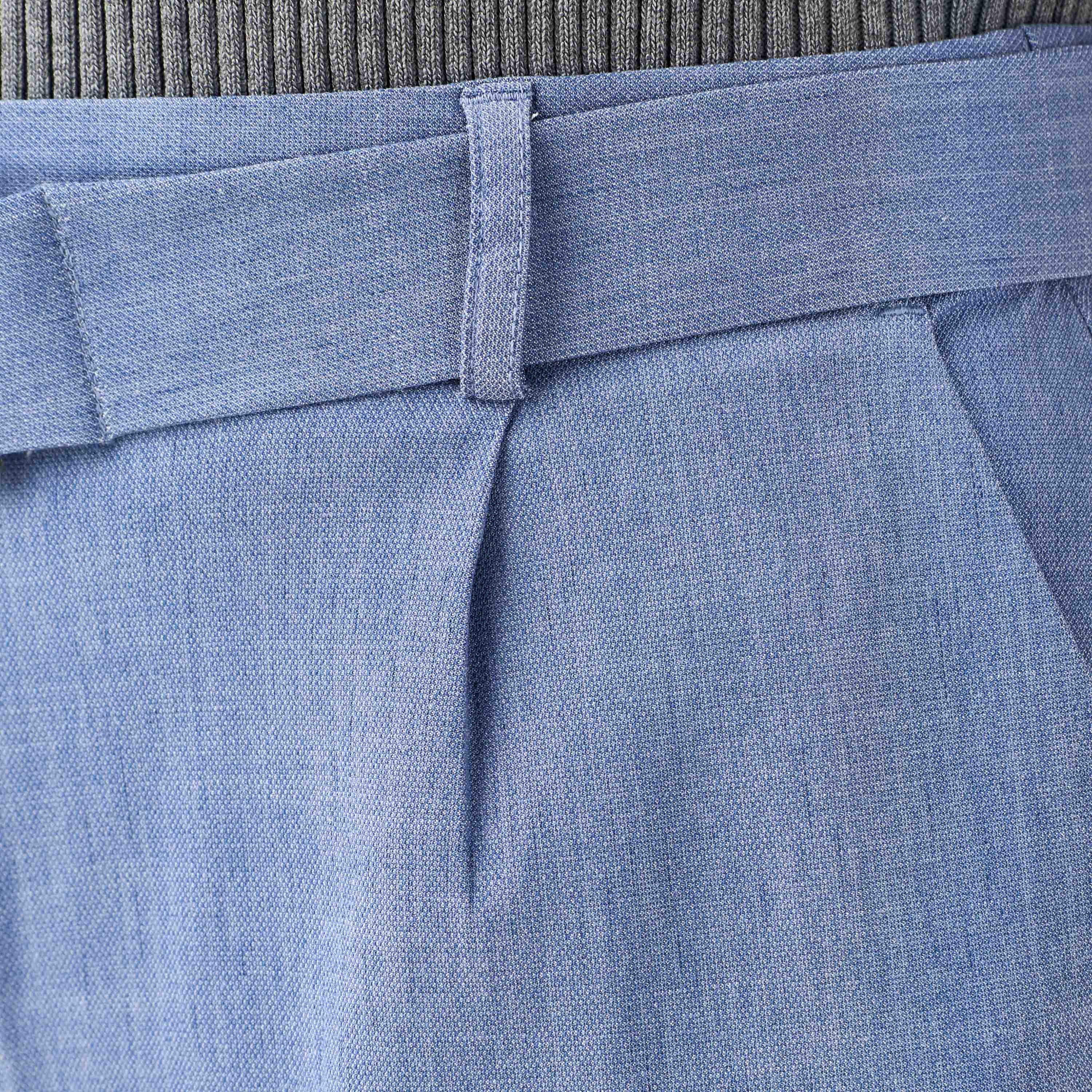 بنطلون واسع الأرجل بخصر متوسط الارتفاع وبحزام-women-clothing-coordsets-image-2