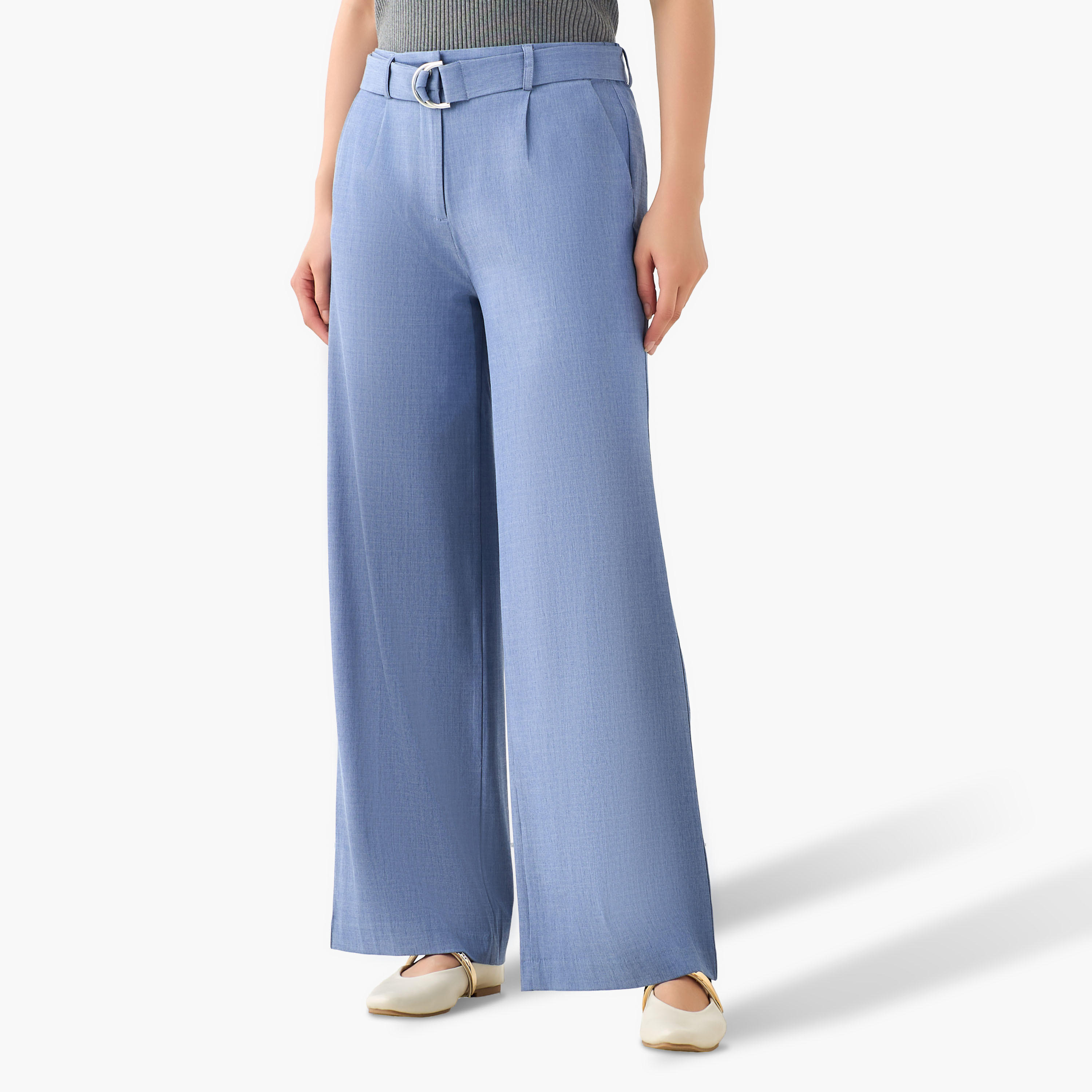Wide Leg Mid-Rise Belted Pants-women-clothing-coordsets-image-4