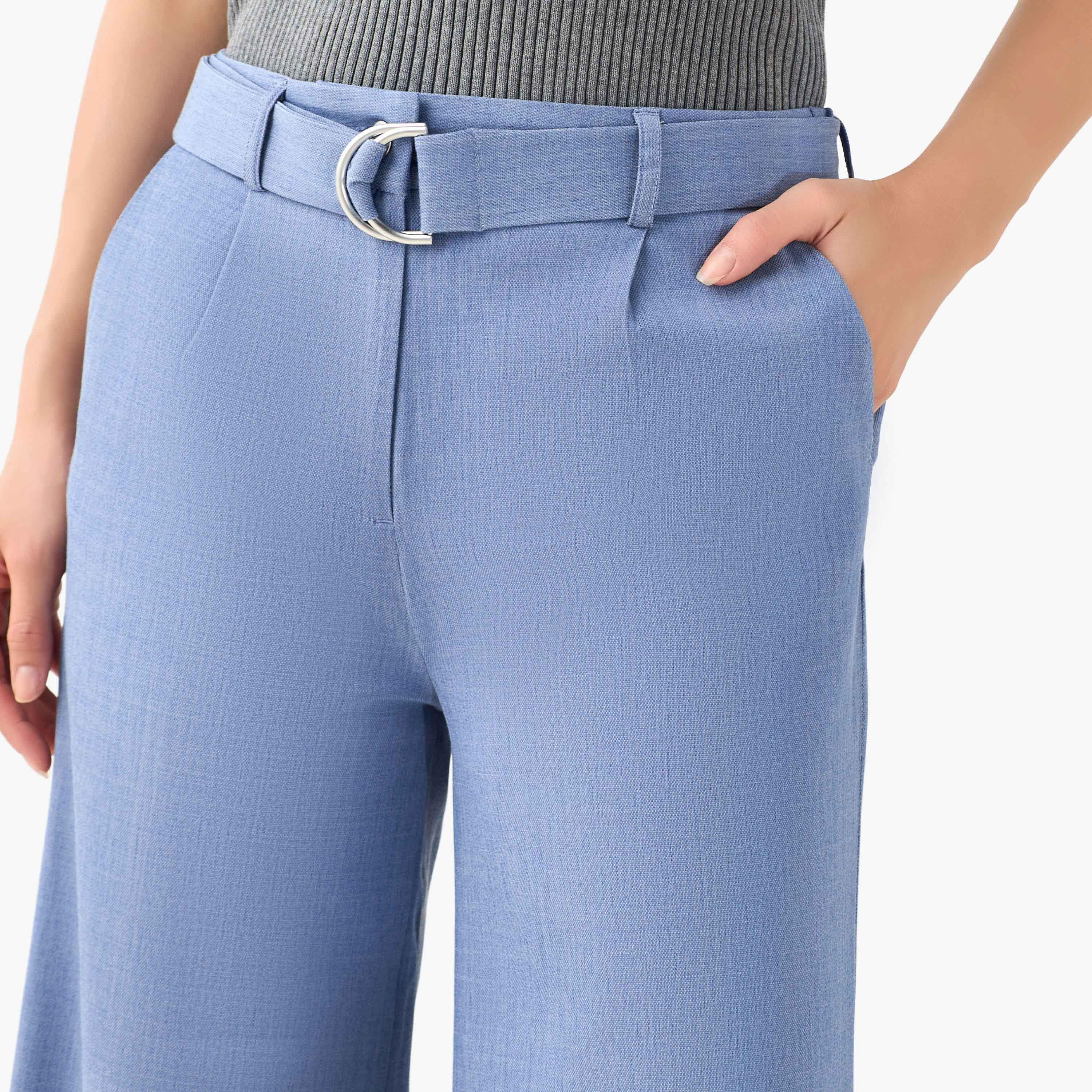 Wide Leg Mid-Rise Belted Pants-women-clothing-coordsets-image-7