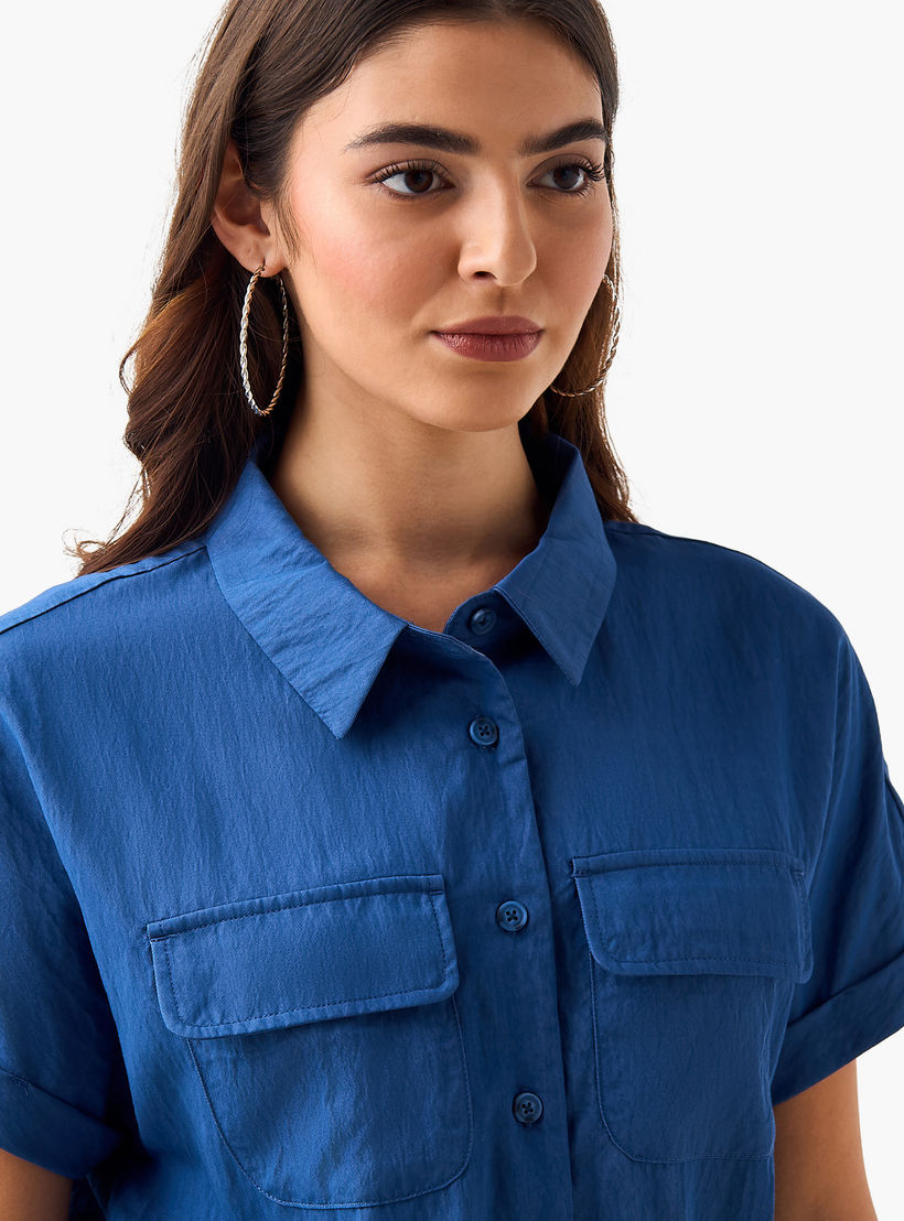 Utility Top with Tie-Up Detail-women-clothing-coordsets-image-6