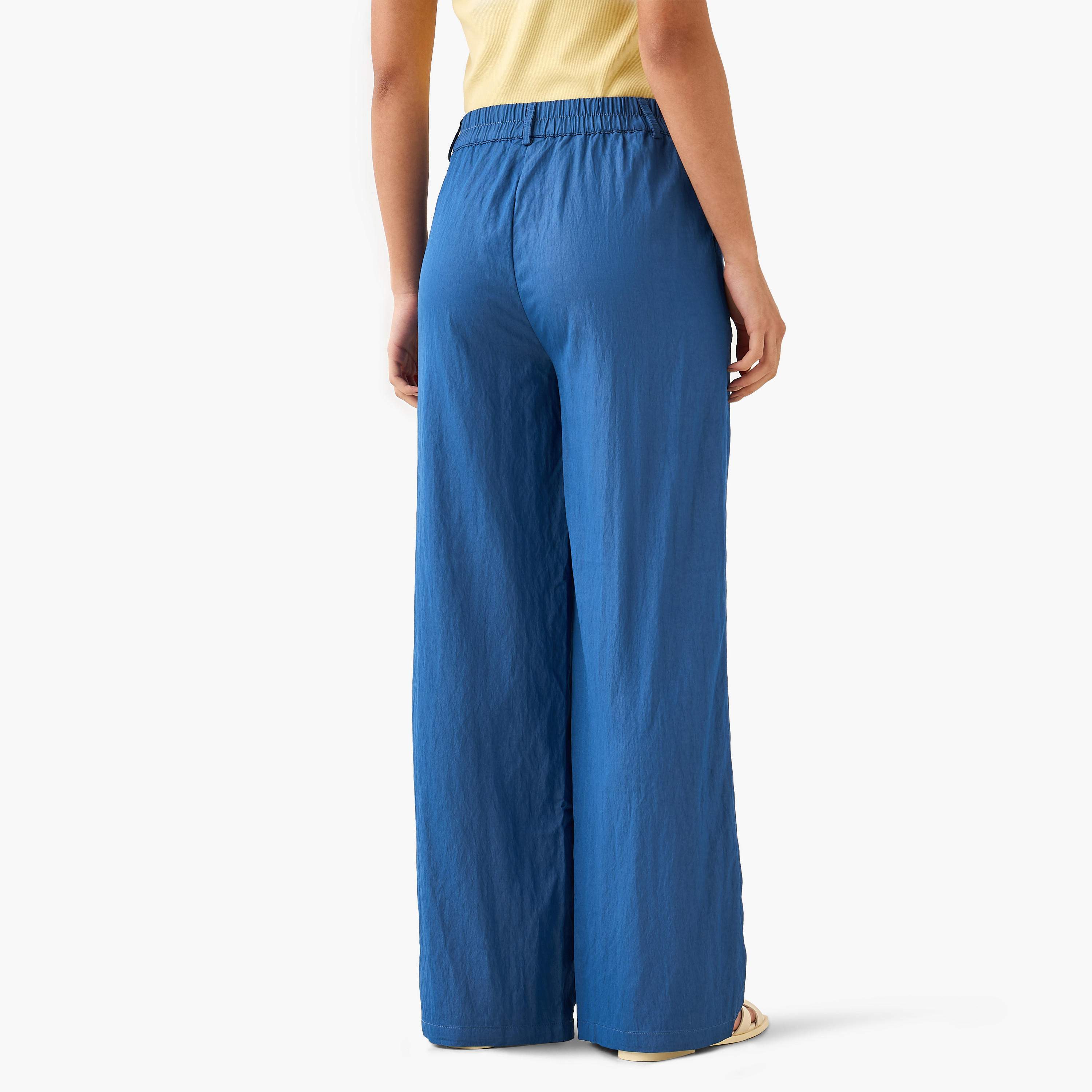 Relaxed Fit Mid-Rise Textured Trousers-women-clothing-coordsets-image-5