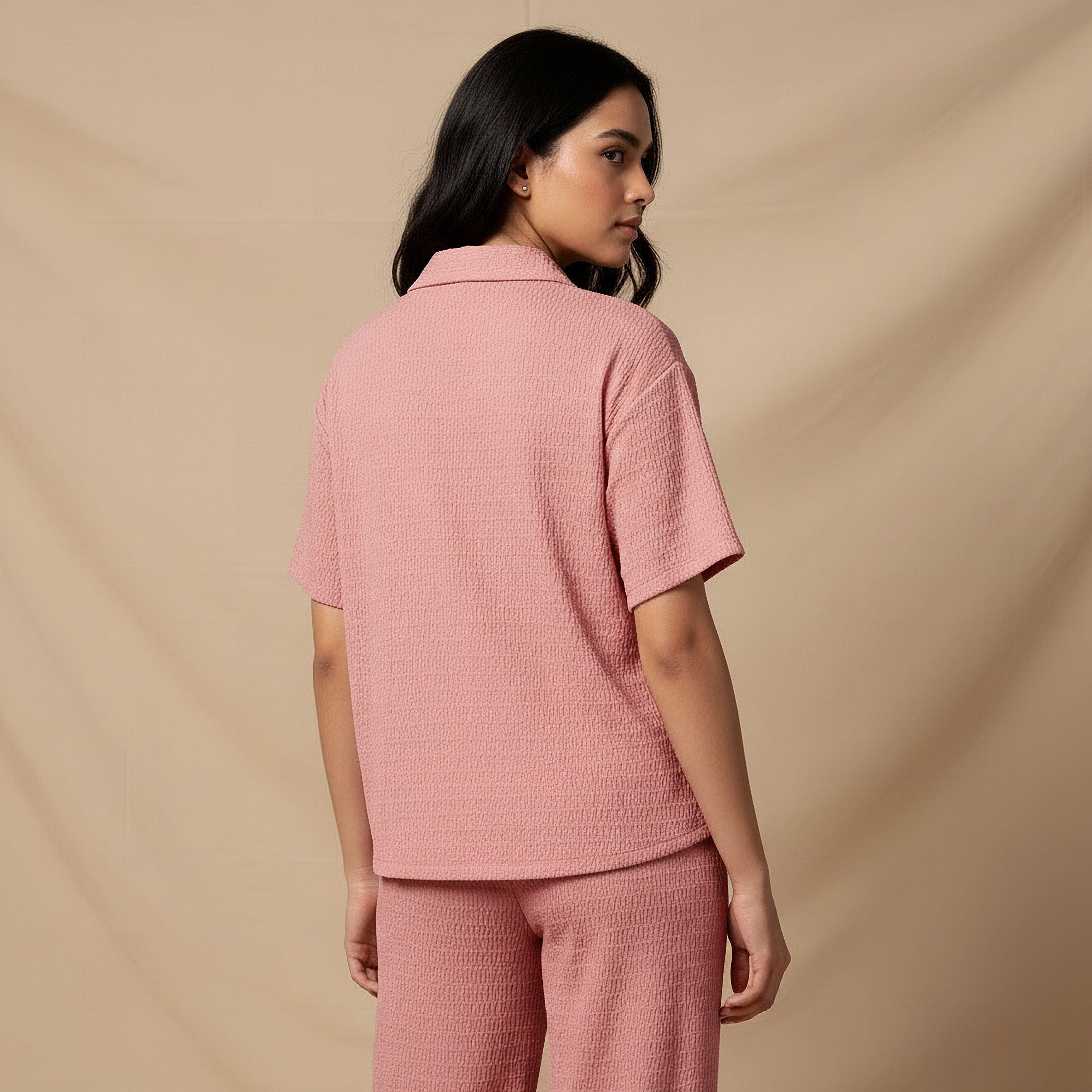 Regular Fit Shirt with Textured Detail-women-clothing-shirtsandblouses-shirts-image-3