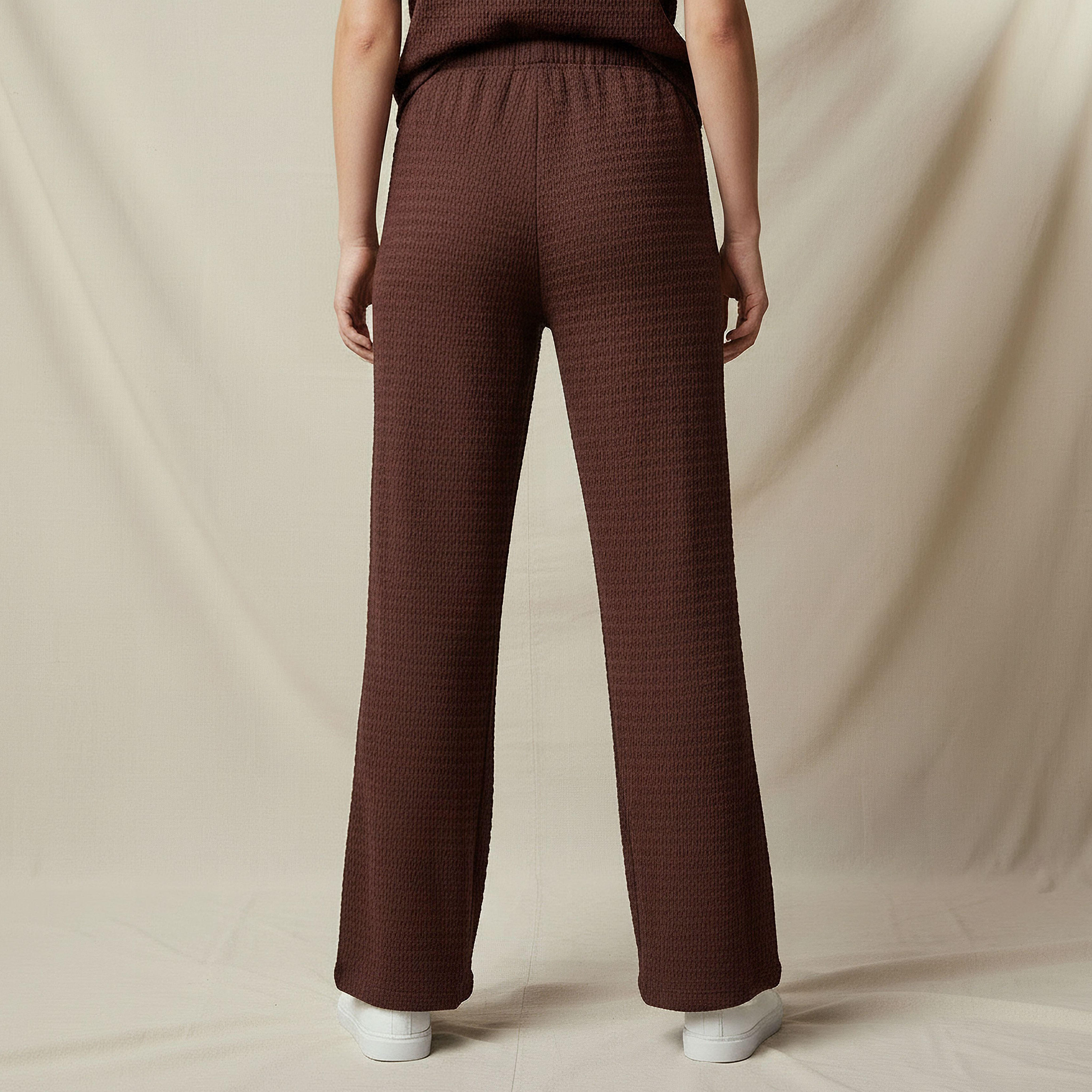 بنطلون واسع الساق بخصر متوسط-women-clothing-coordsets-image-3