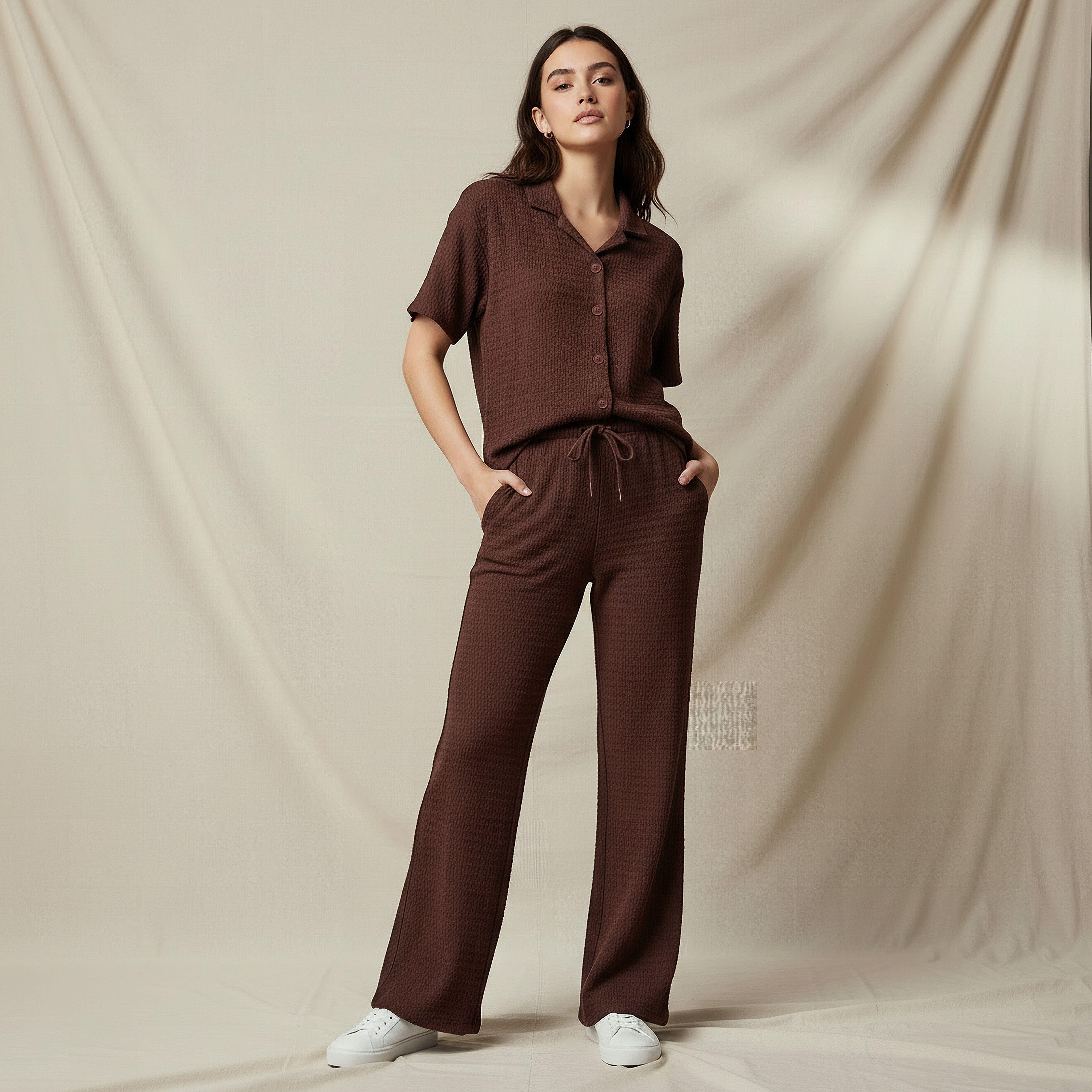 بنطلون واسع الساق بخصر متوسط-women-clothing-coordsets-image-5