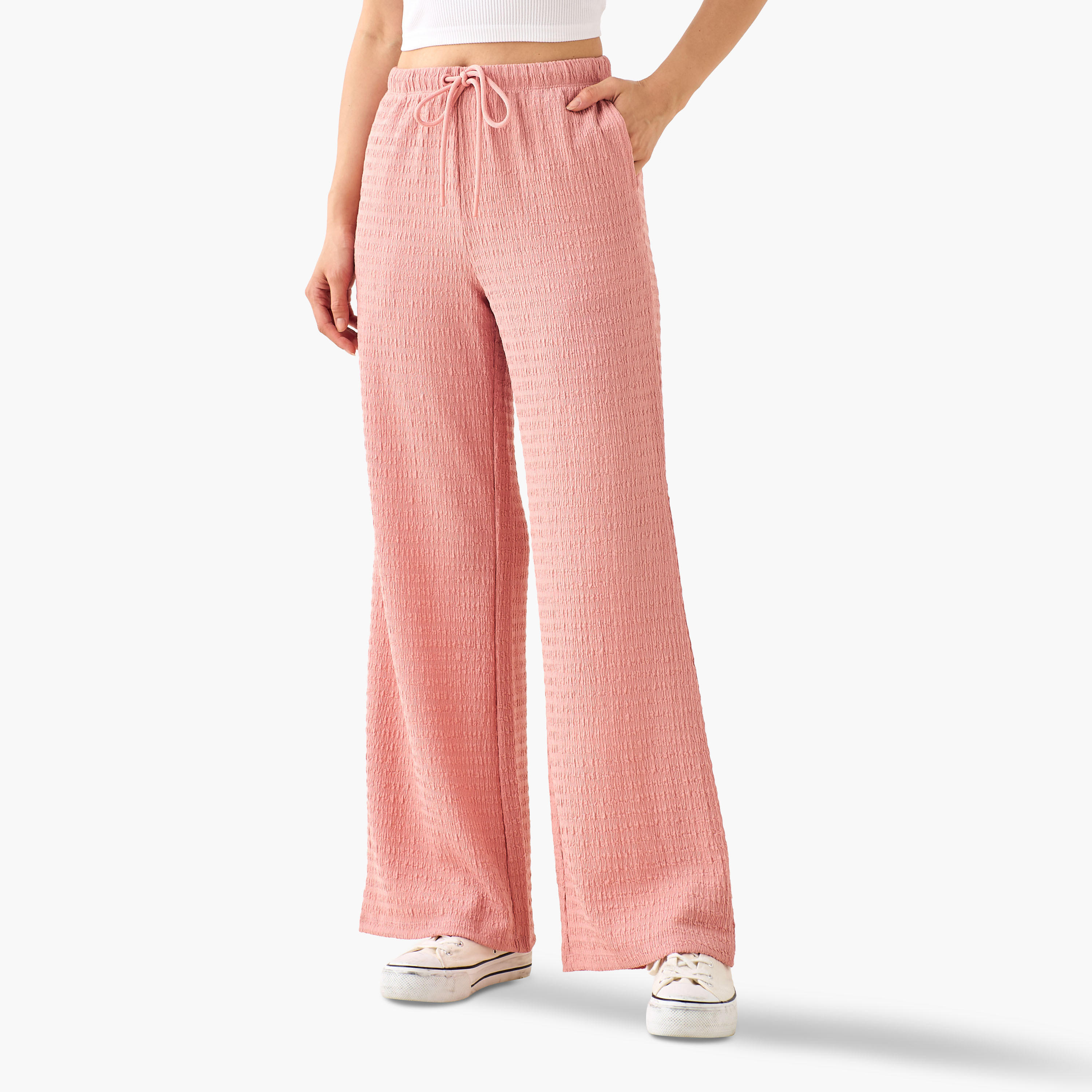 بنطلون واسع الساق بخصر متوسط-women-clothing-coordsets-image-2