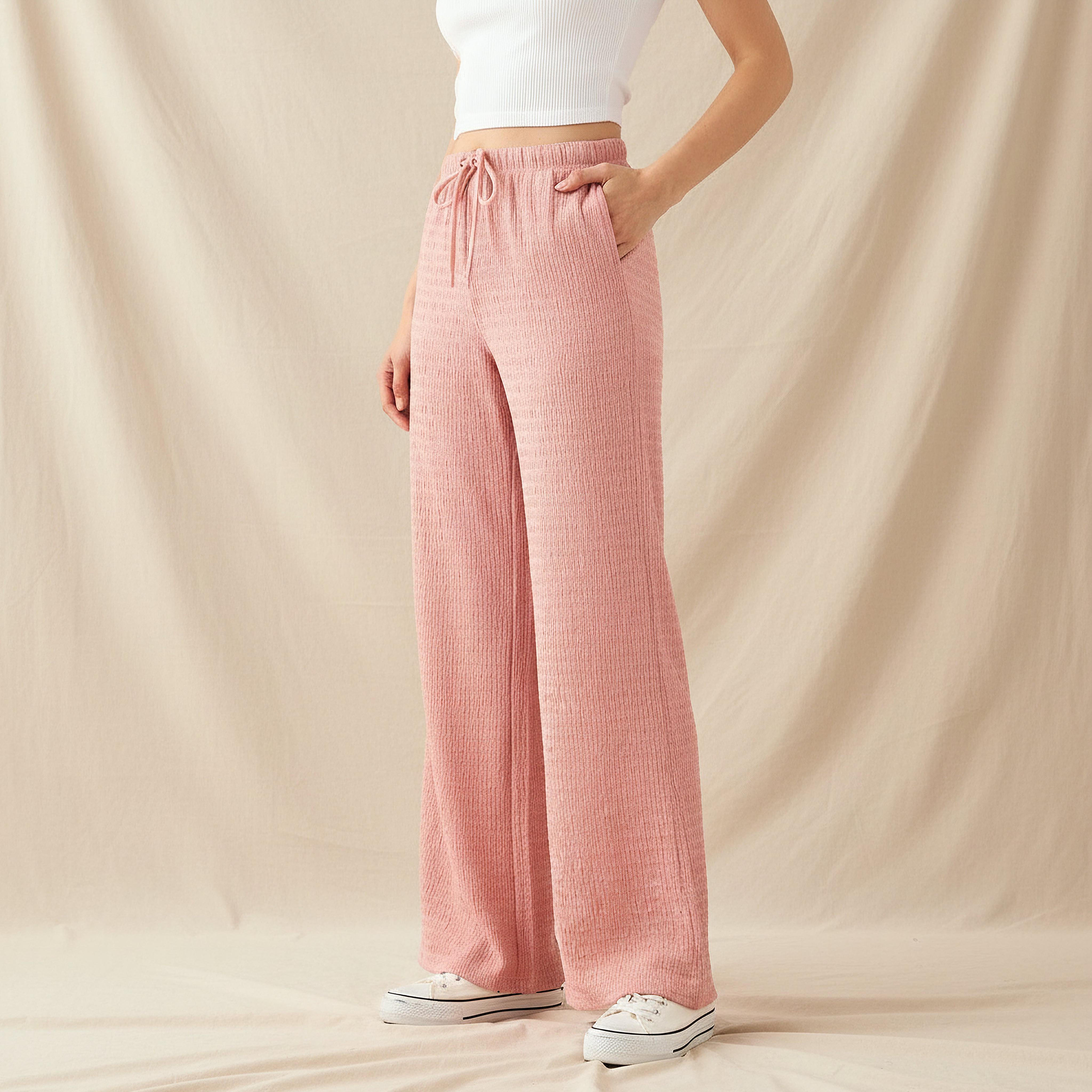 بنطلون واسع الساق بخصر متوسط-women-clothing-coordsets-image-6