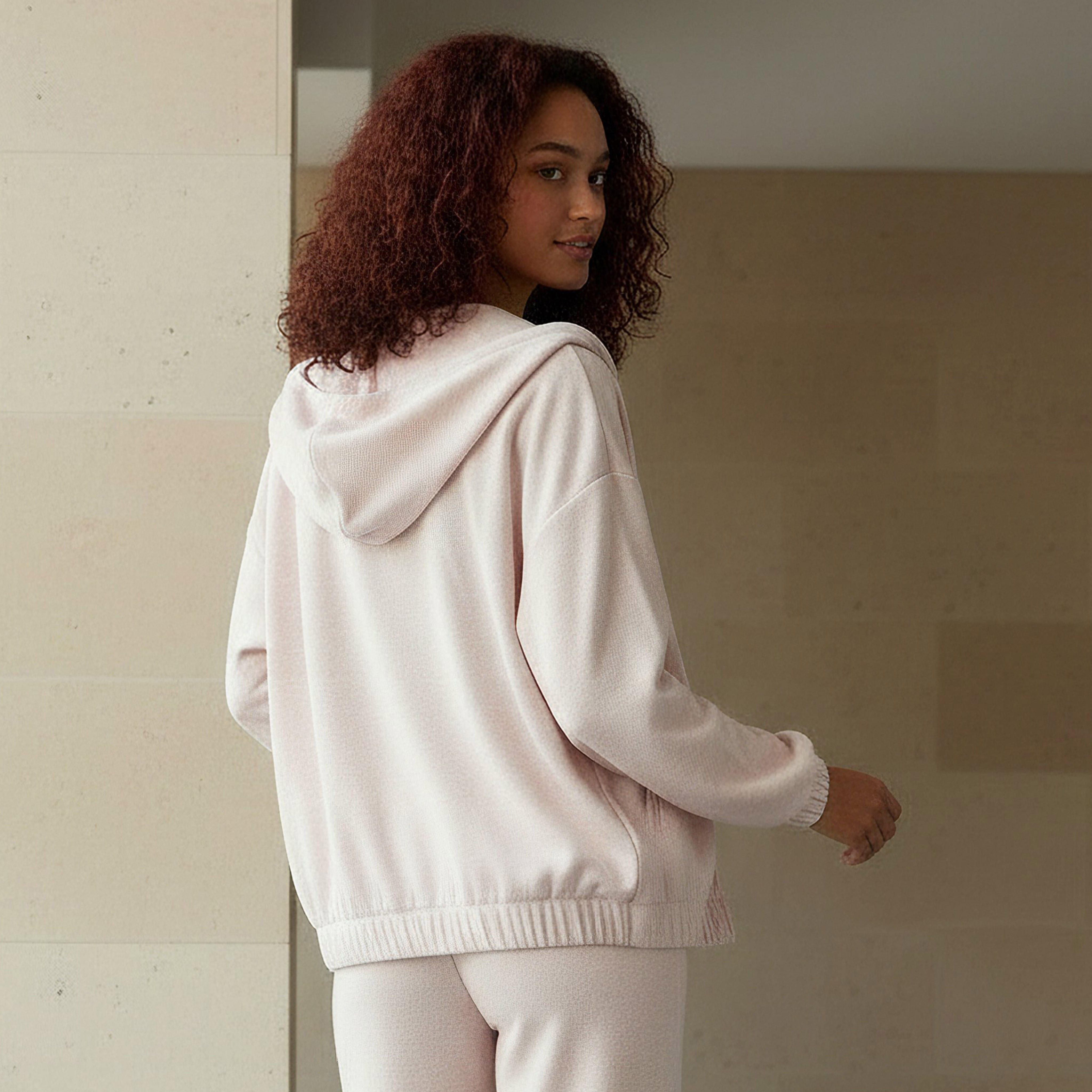 هودي بسحاب إغلاق-women-clothing-coordsets-image-3