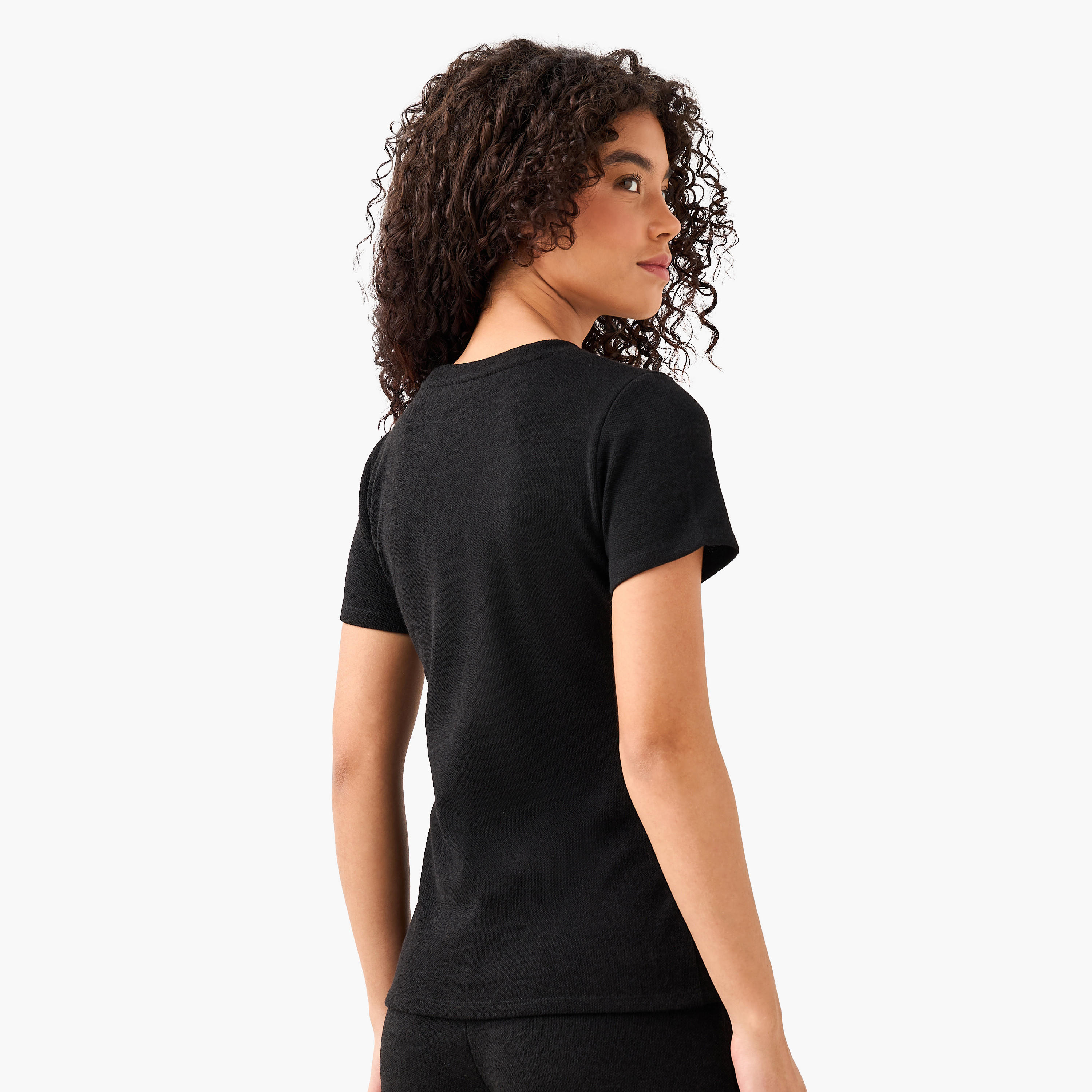 T-shirt with Ruched Accent-women-clothing-coordsets-image-4