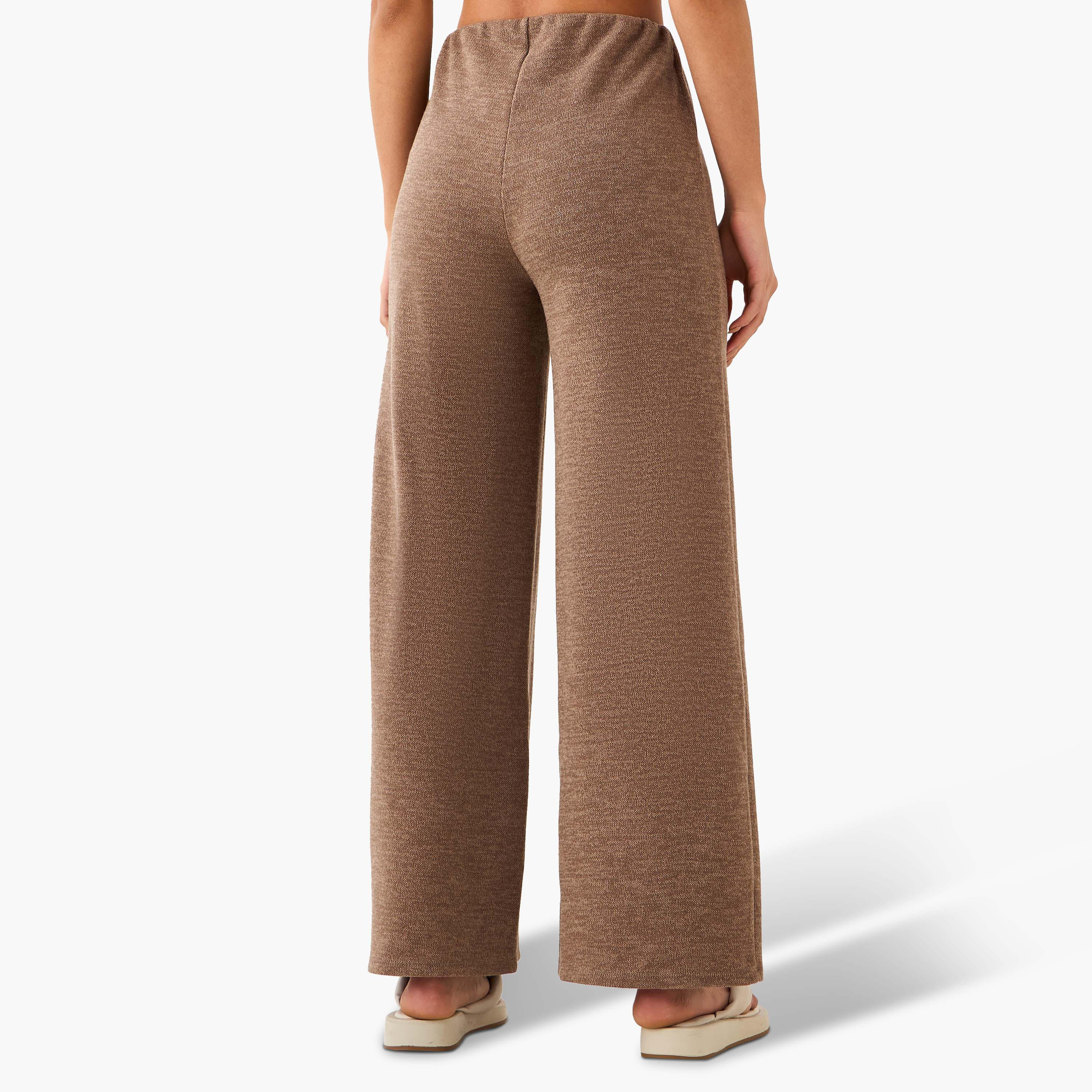 Relaxed Fit High-Rise Textured Pants-women-clothing-trousers-image-4