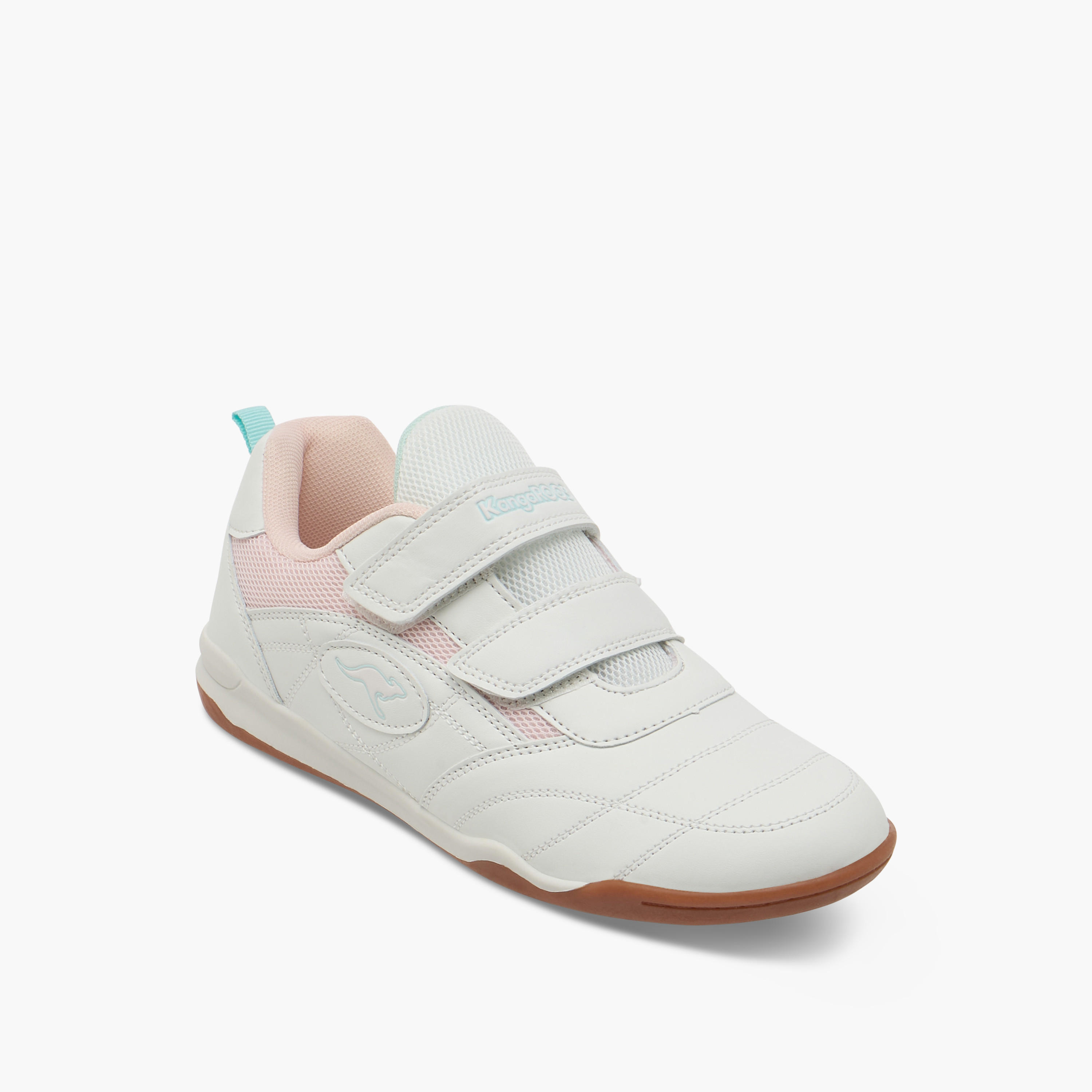 KangaROOS Women's Logo Detail Sneakers with Hook and Loop Closure-women-shoes-sneakers-image-2