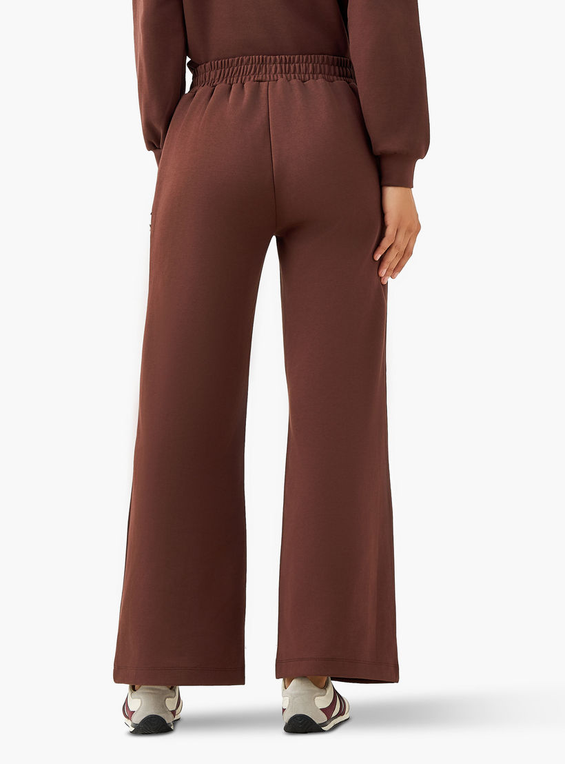 بنطلون رياضي بقصّة عادية وخصر متوسط بتفاصيل سلسلة-women-clothing-bottoms-joggers-image-4