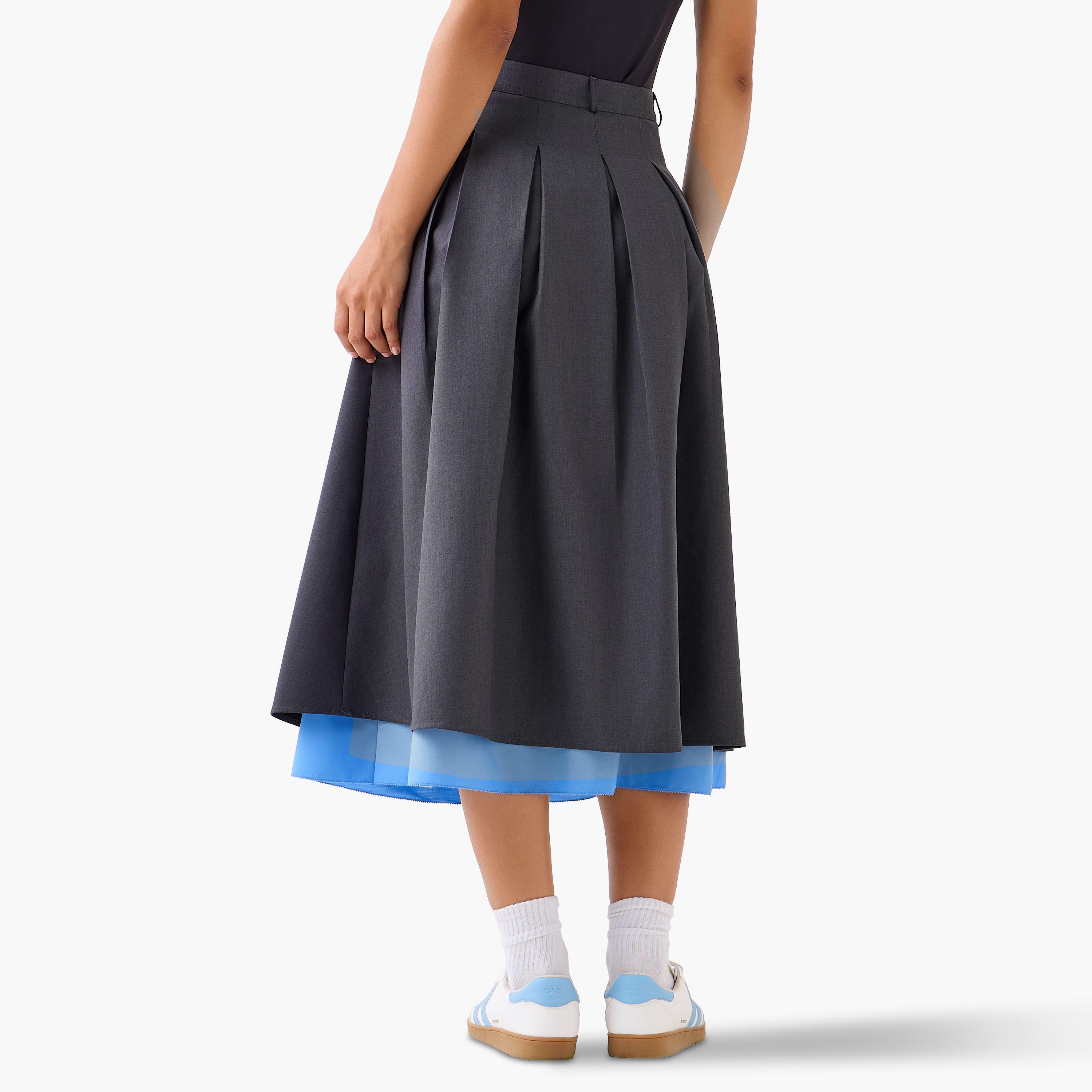 تنورة ميدي قطنية بقصّة إيه-لاين وحافة متباينة-women-clothing-bottoms-skirts-image-3