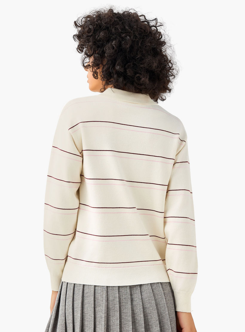 تيشيرت بولو مقلم بقصّة عادية-women-clothing-tshirts-image-3