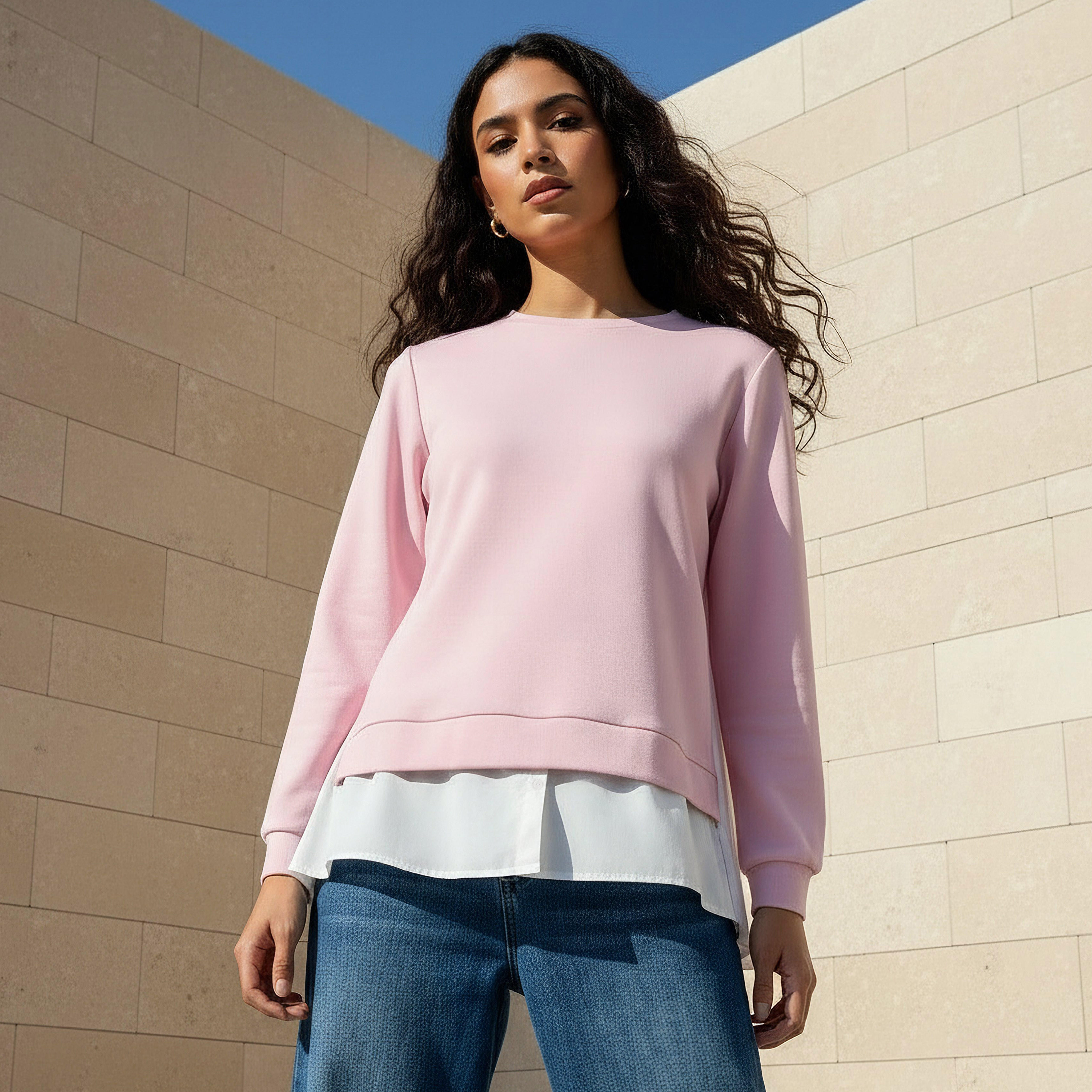 بلوزة بقصّة عادية بطبقتين وياقة ضيقة-women-clothing-shirtsandblouses-blouses-image-6
