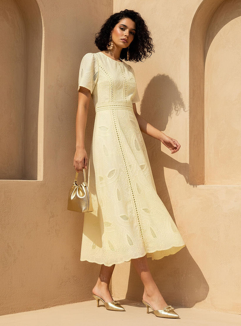 Schiffli Dress with Scallop Trim-women-clothing-dresses-image-2